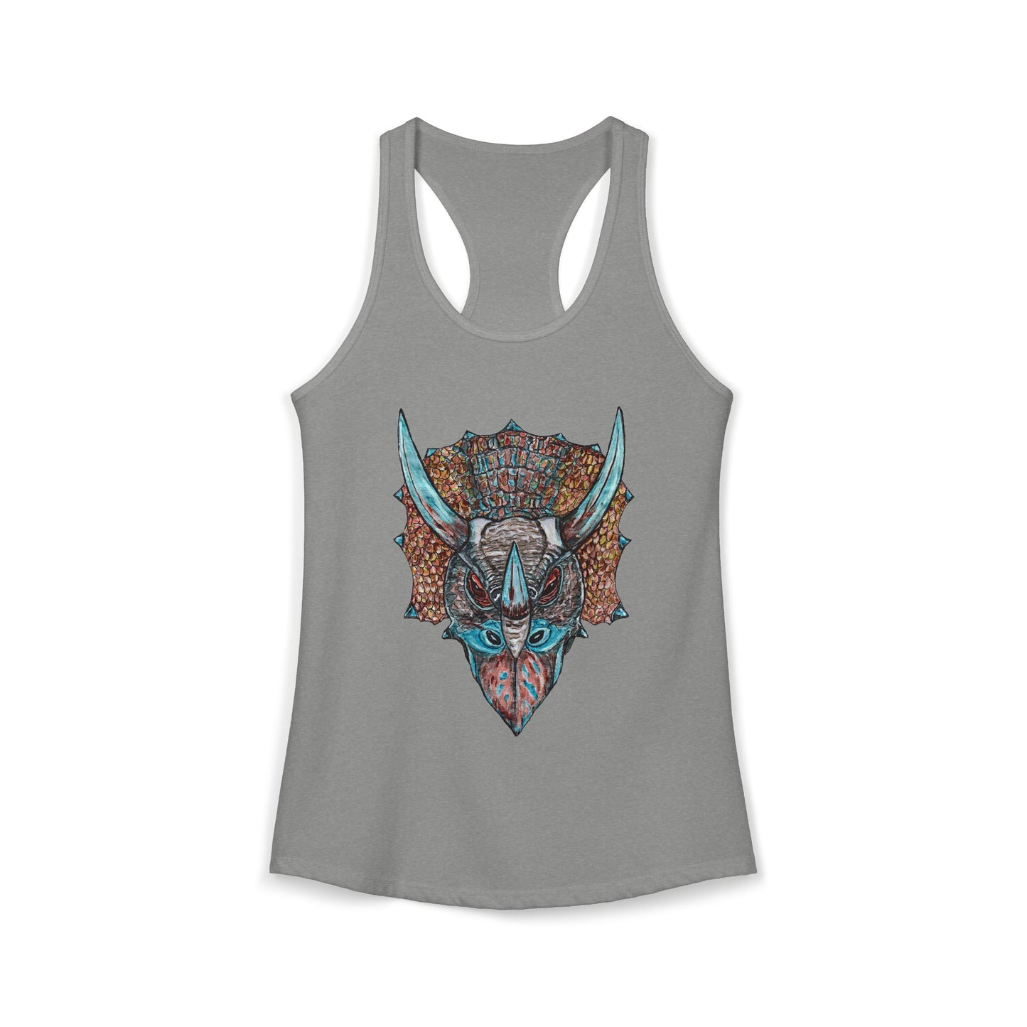 Triceratops Women's Ideal Racerback Tank