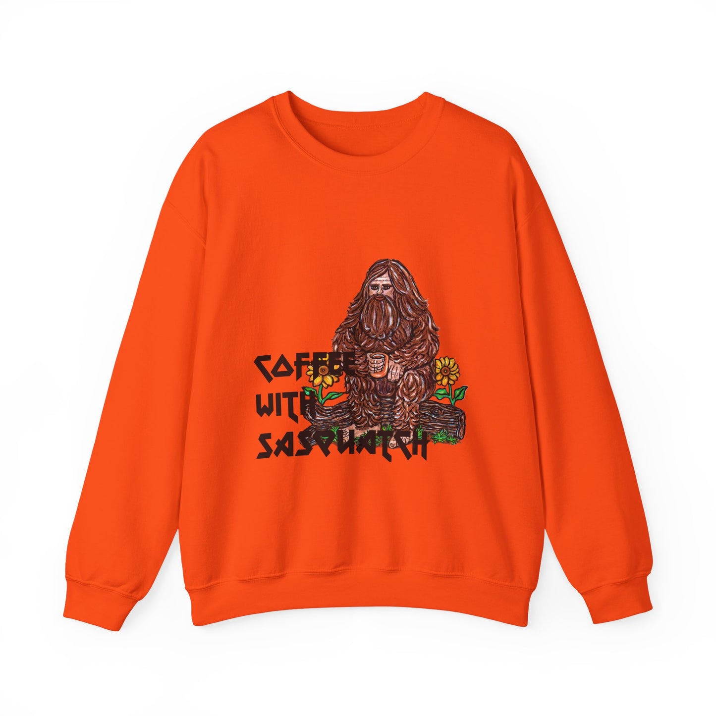 Coffee With Sasquatch Unisex Heavy Blend™ Crewneck Sweatshirt