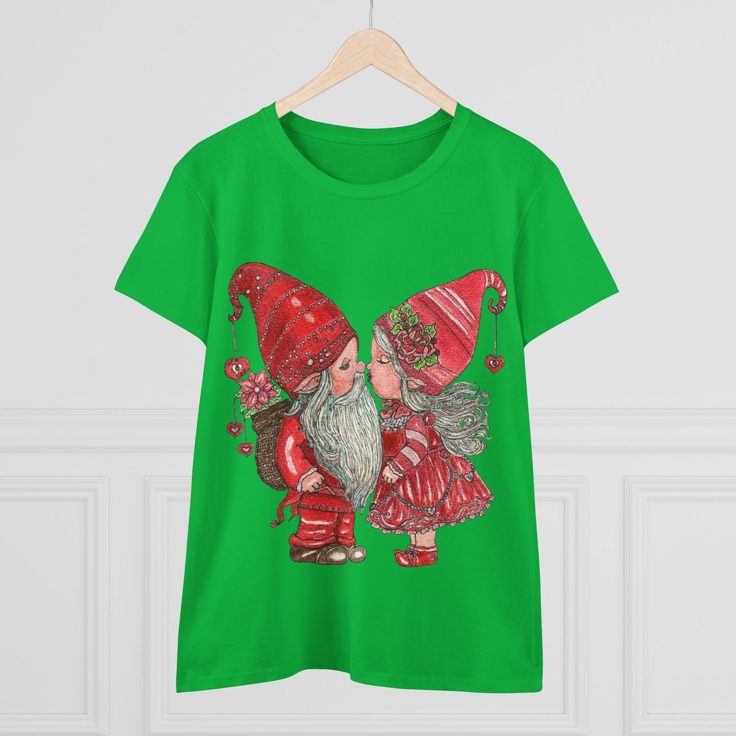 Gnome Lovers Women's Midweight Cotton Tee