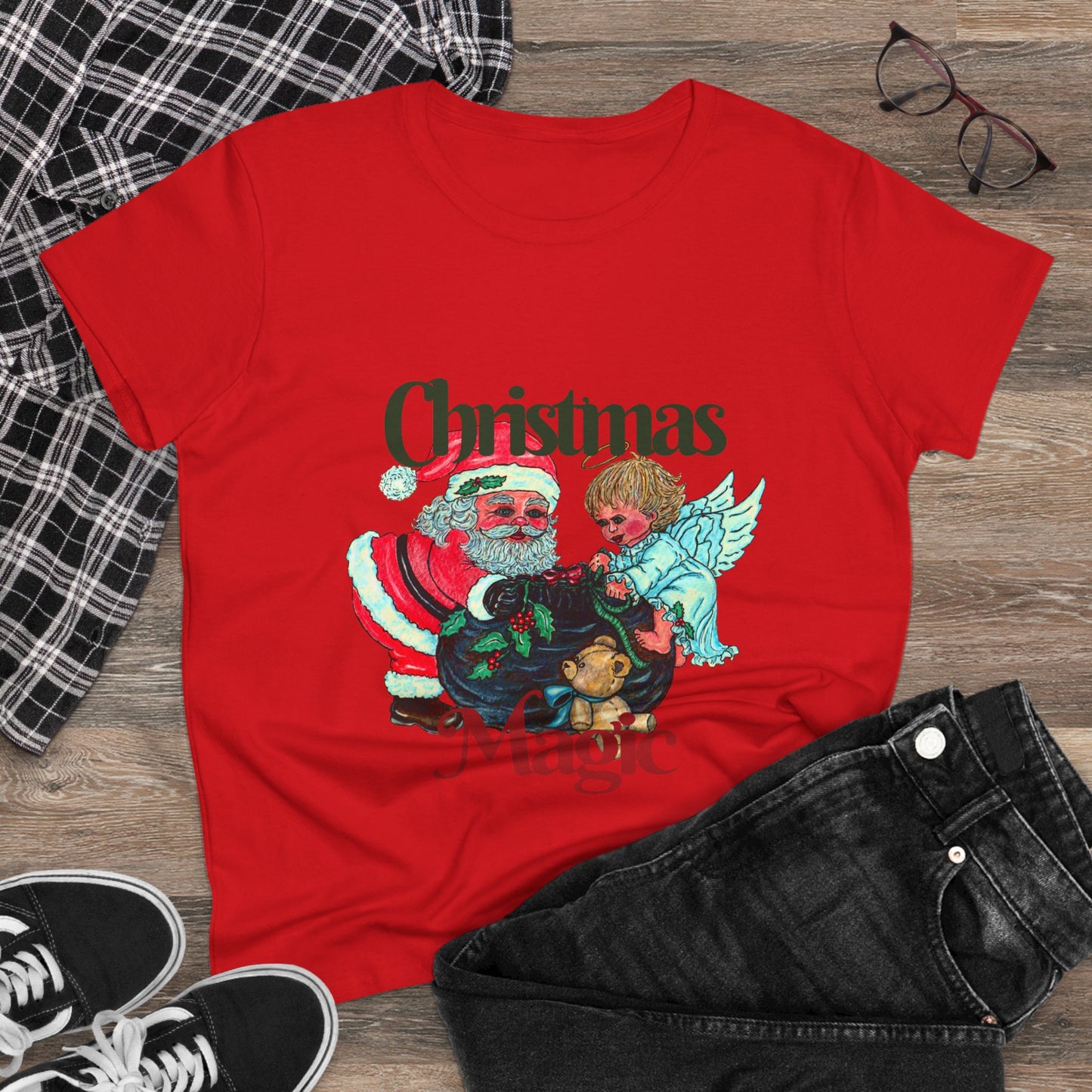 Christmas Magic Women's Midweight Cotton Tee