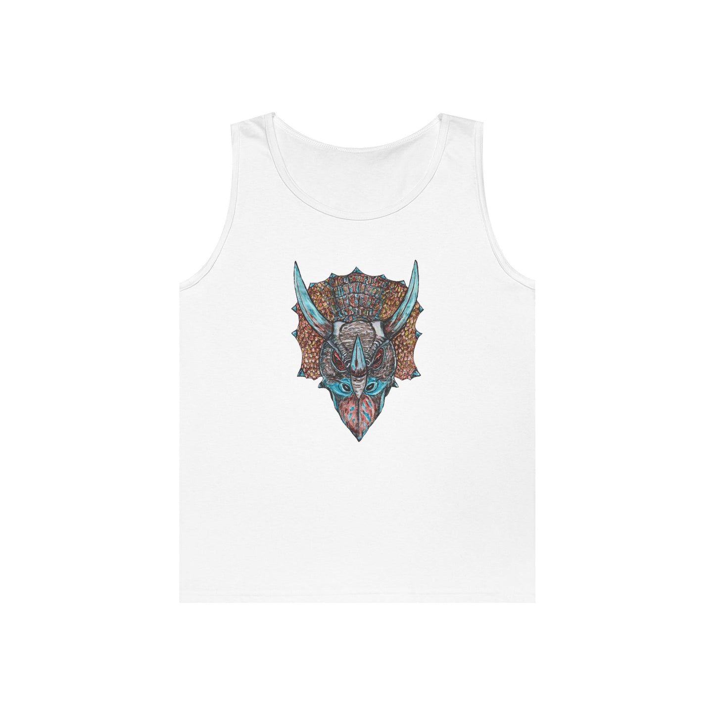 Triceratops Unisex Heavy Cotton Tank Top