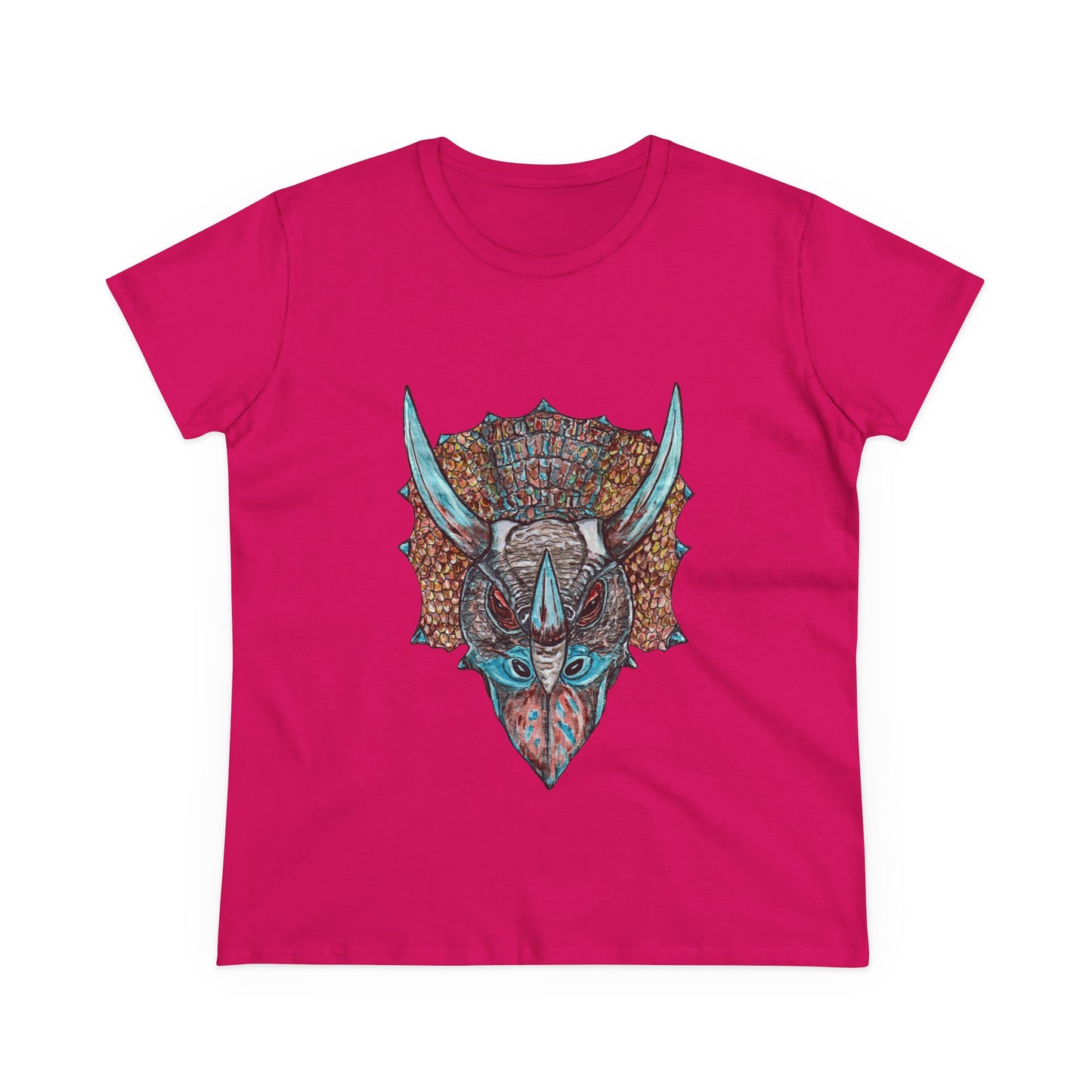 Triceratops Women's Midweight Cotton Tee