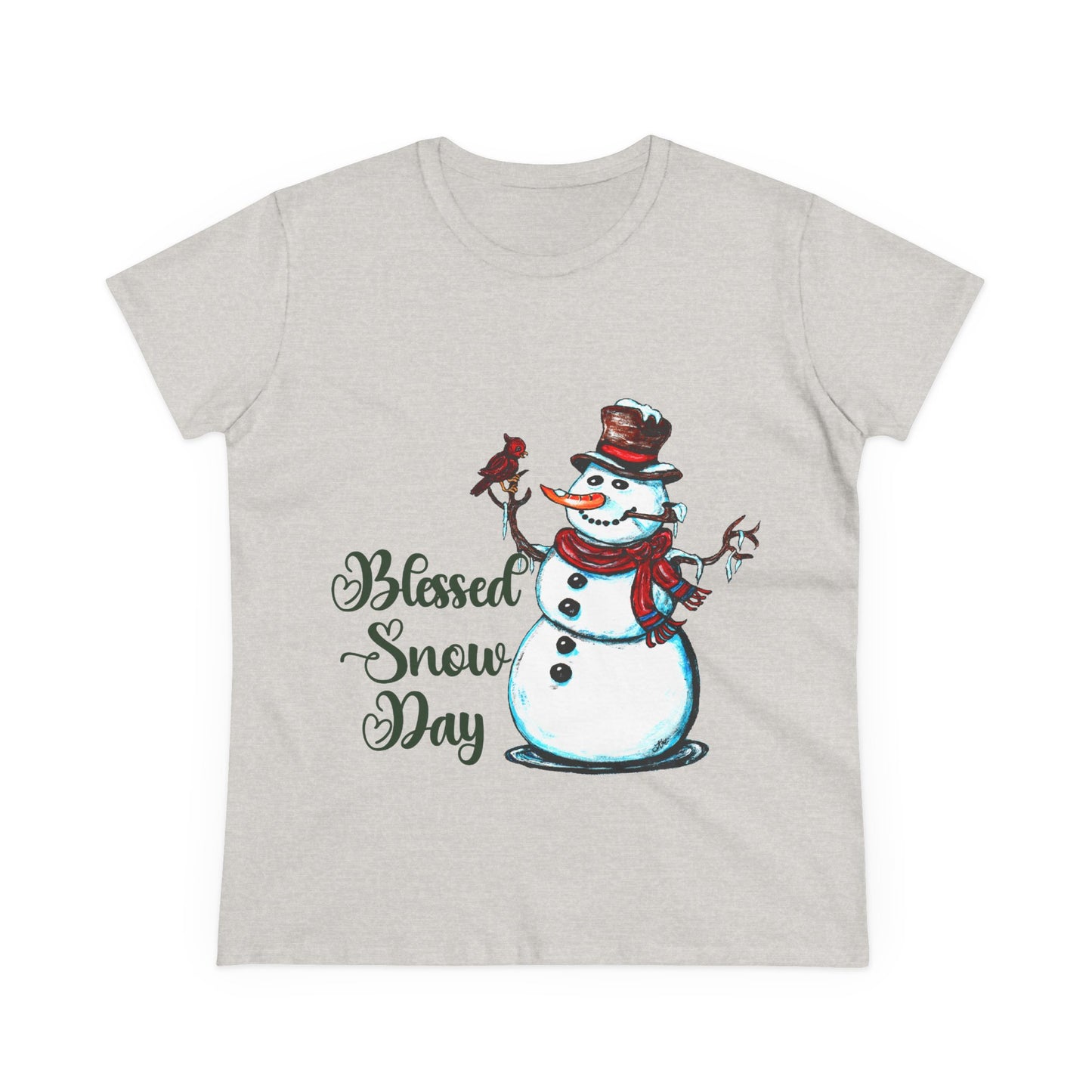 Blessed Snow Day Women's Midweight Cotton Tee