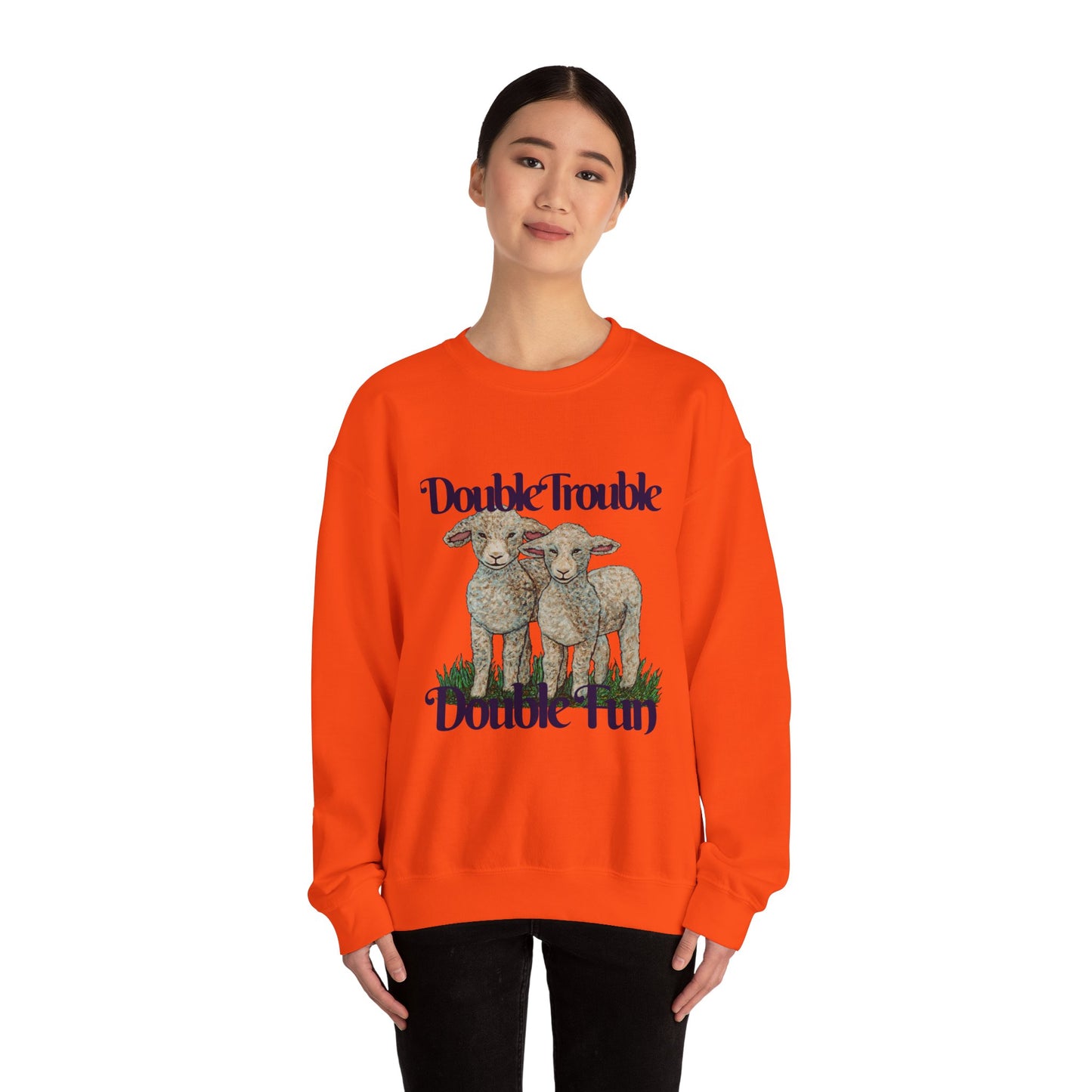 Double Trouble Double Fun Unisex Heavy Blend™ Crewneck Sweatshirt