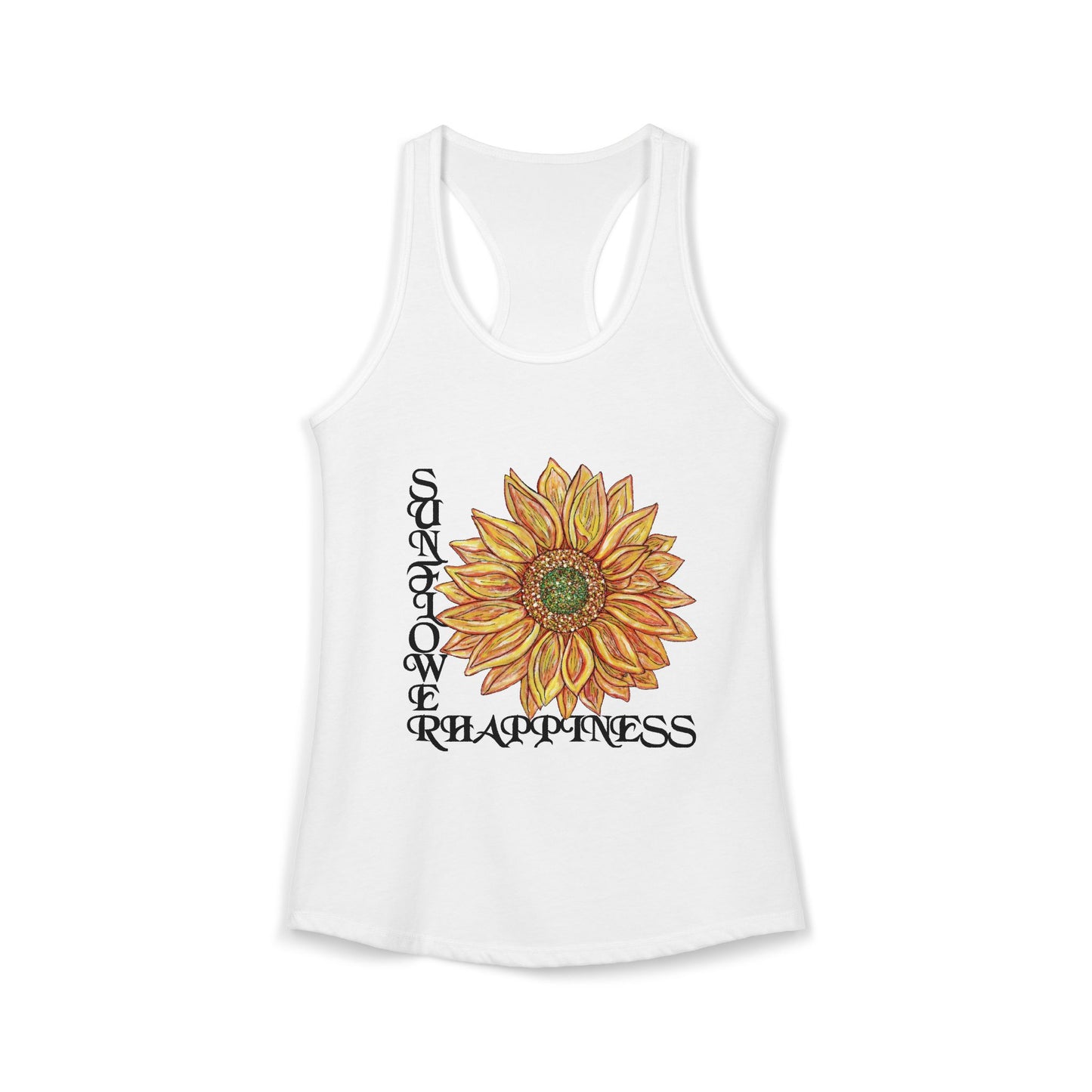 Sunflower and Happiness Women's Ideal Racerback Tank