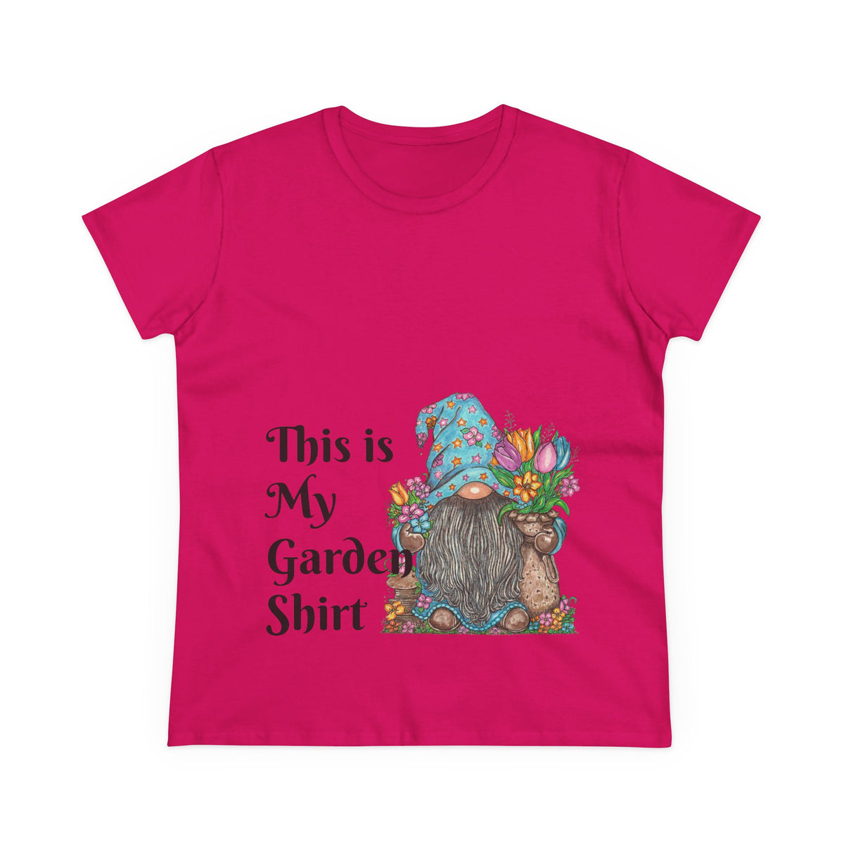 Gardening Gnome Women's Midweight Cotton Tee