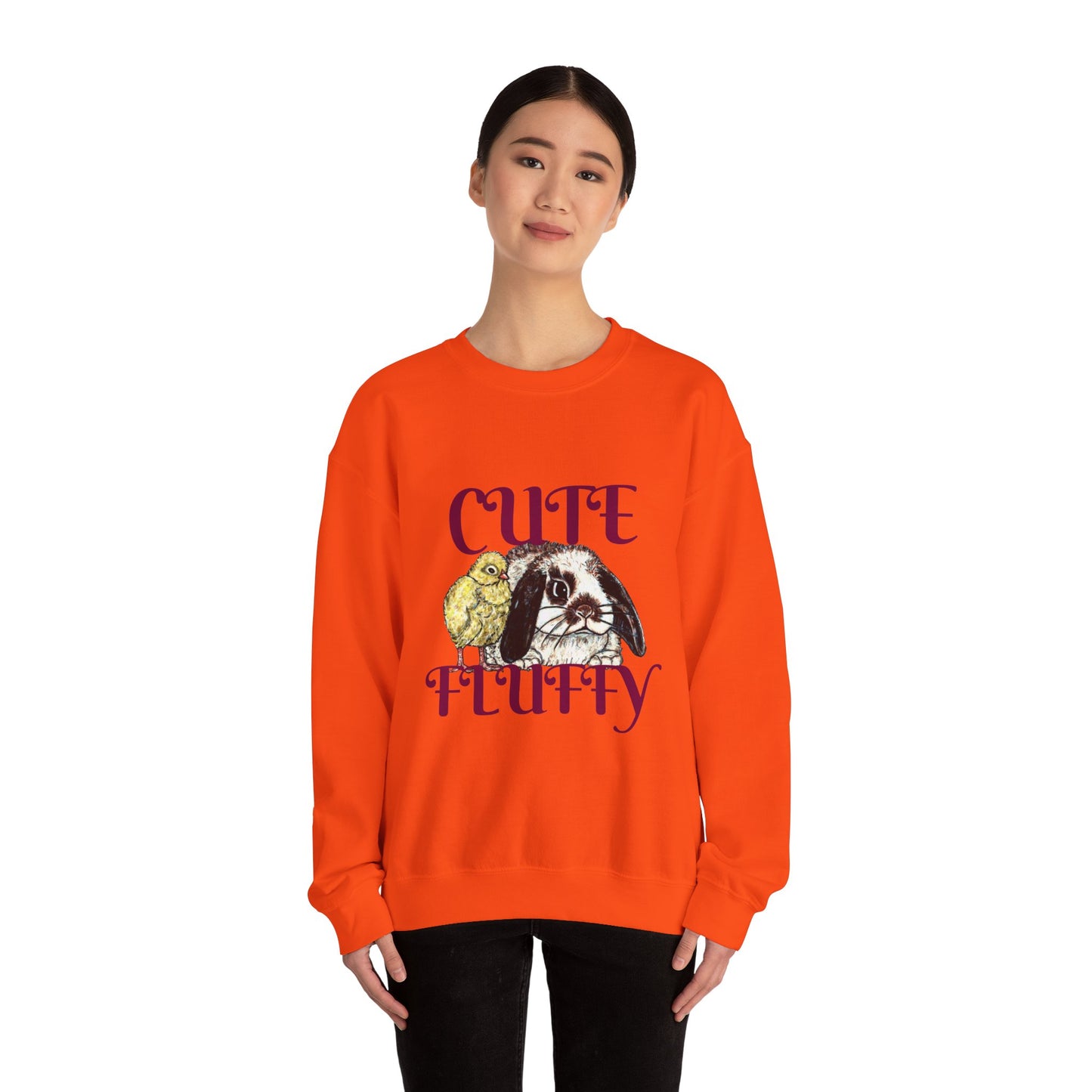 Cute and Fluffy Unisex Heavy Blend™ Crewneck Sweatshirt