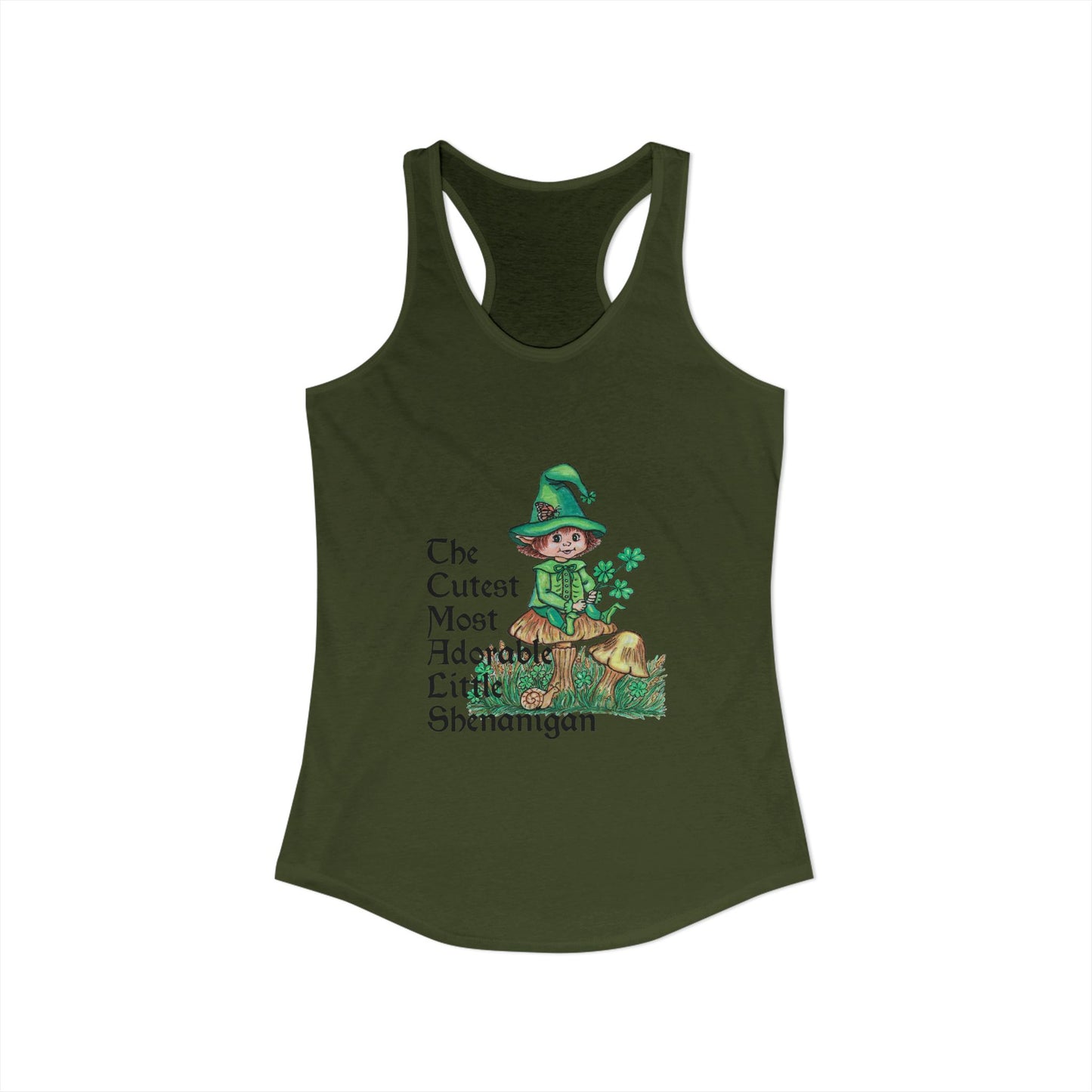 Cutest Leprechaun Women's Ideal Racerback Tank
