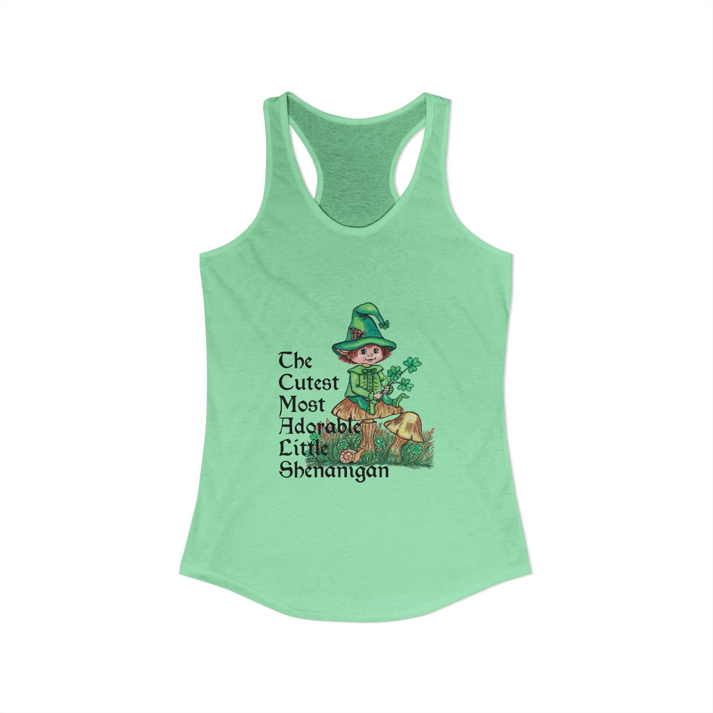 Cutest Leprechaun Women's Ideal Racerback Tank