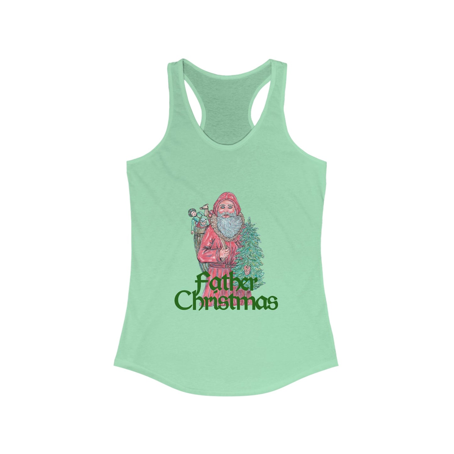 Father Christmas Women's Ideal Racerback Tank