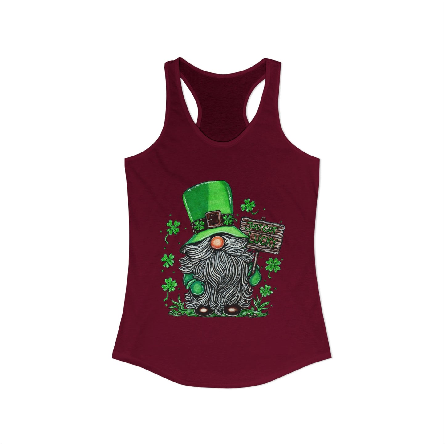 Gnomish Leprechaun Women's Ideal Racerback Tank