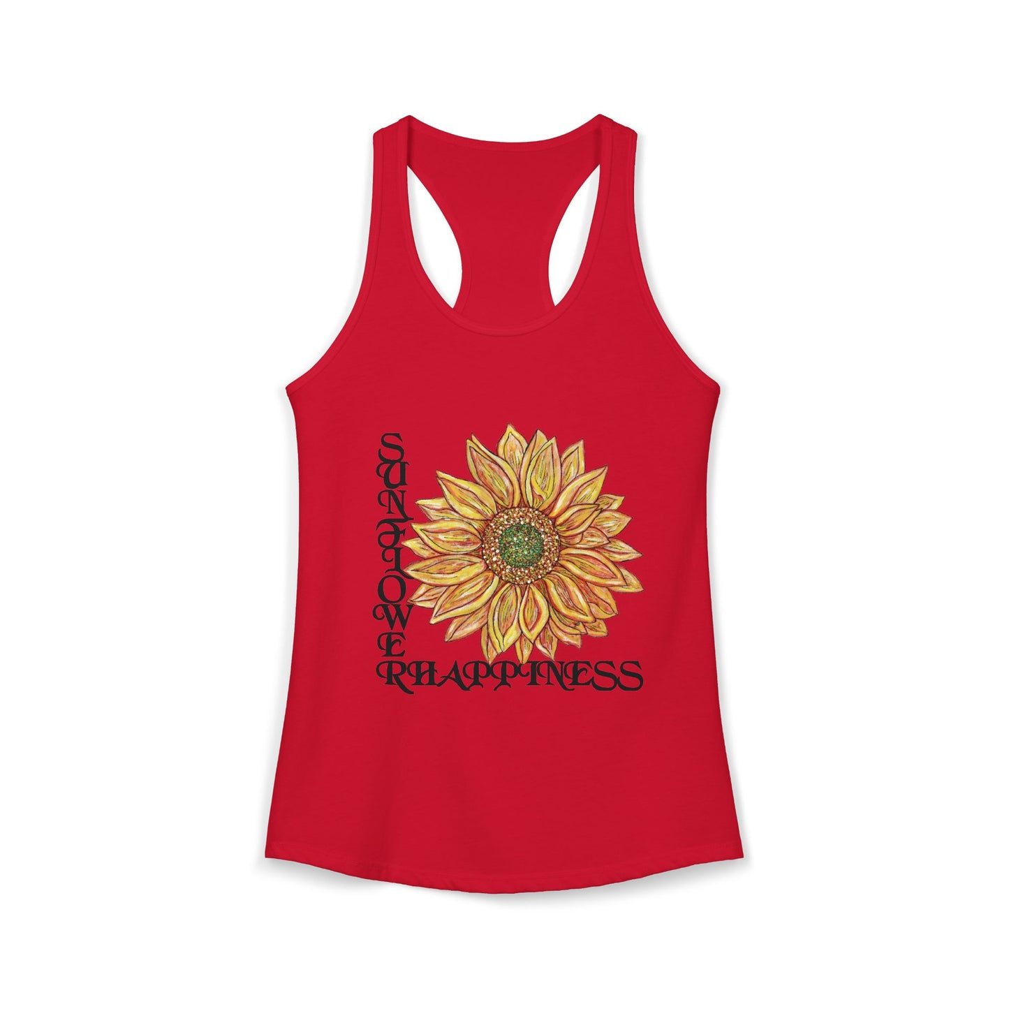 Sunflower and Happiness Women's Ideal Racerback Tank