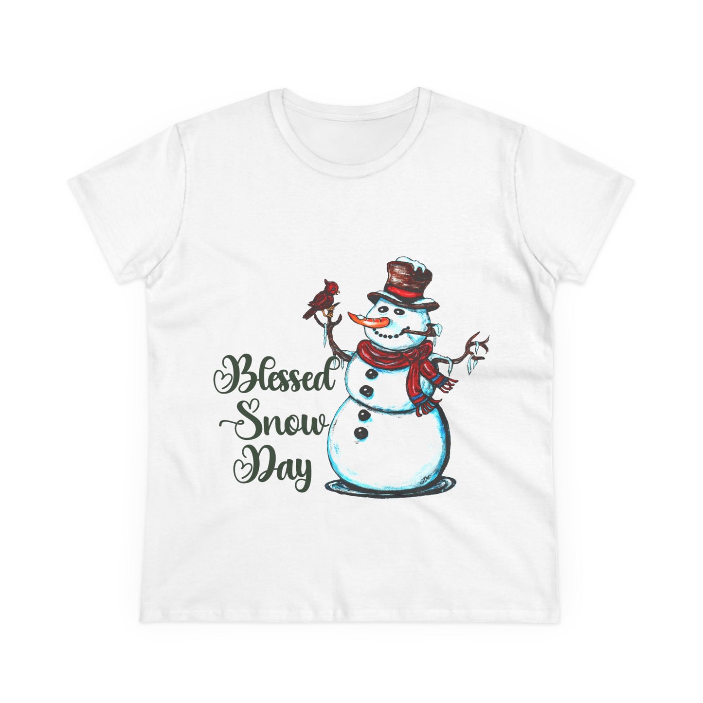 Blessed Snow Day Women's Midweight Cotton Tee
