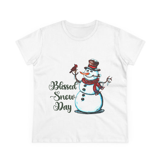 Blessed Snow Day Women's Midweight Cotton Tee