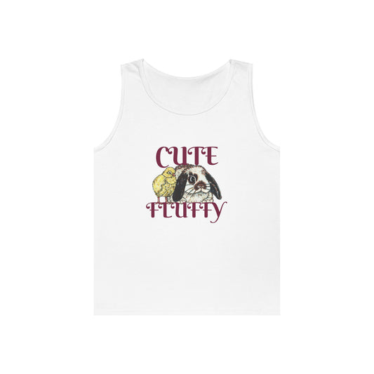Cute and Fluffy Unisex Heavy Cotton Tank Top
