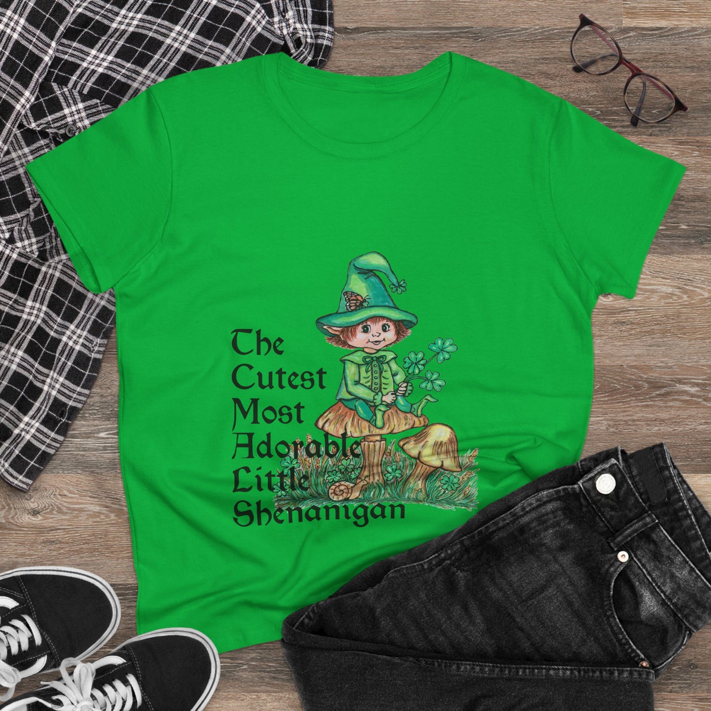 Cutest Leprechaun Women's Midweight Cotton Tee