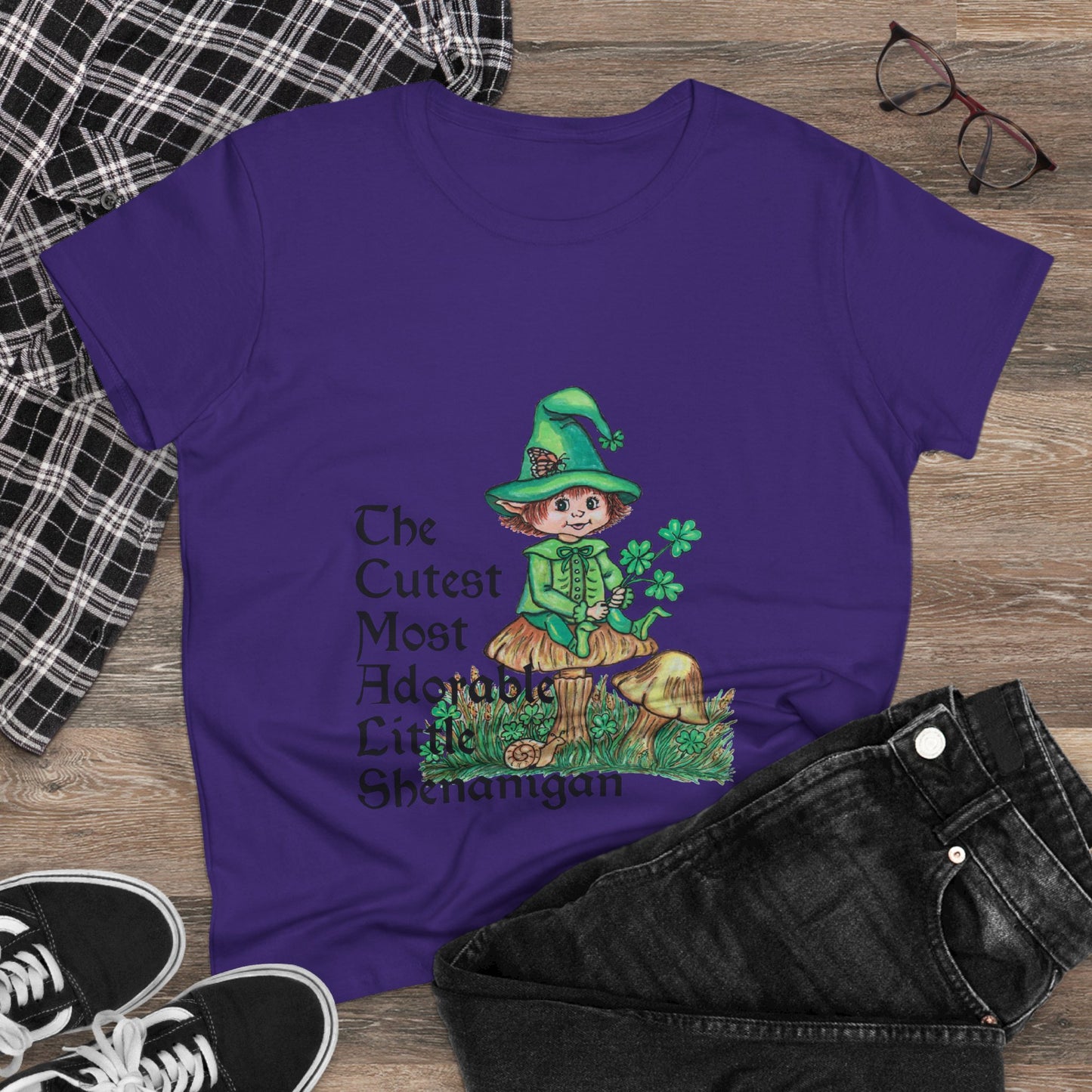 Cutest Leprechaun Women's Midweight Cotton Tee