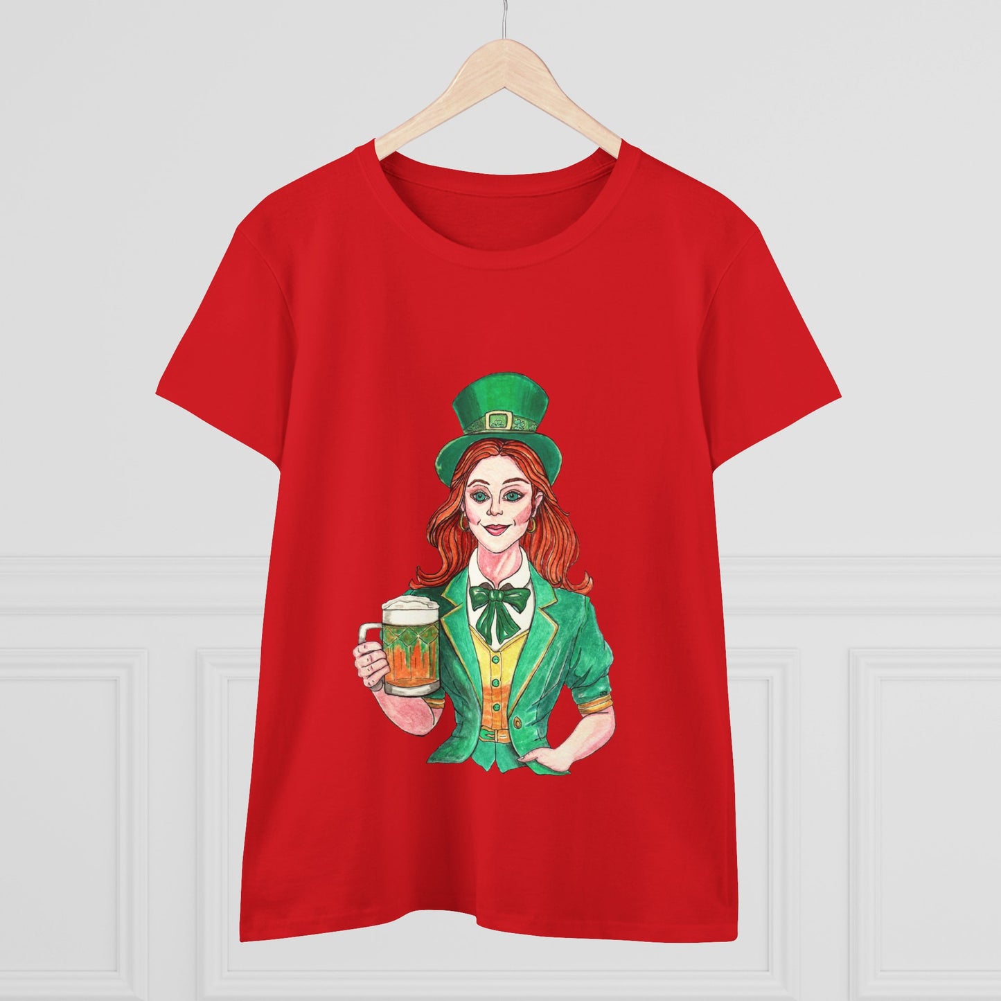 Paddy's Day Cheers Women's Midweight Cotton Tee