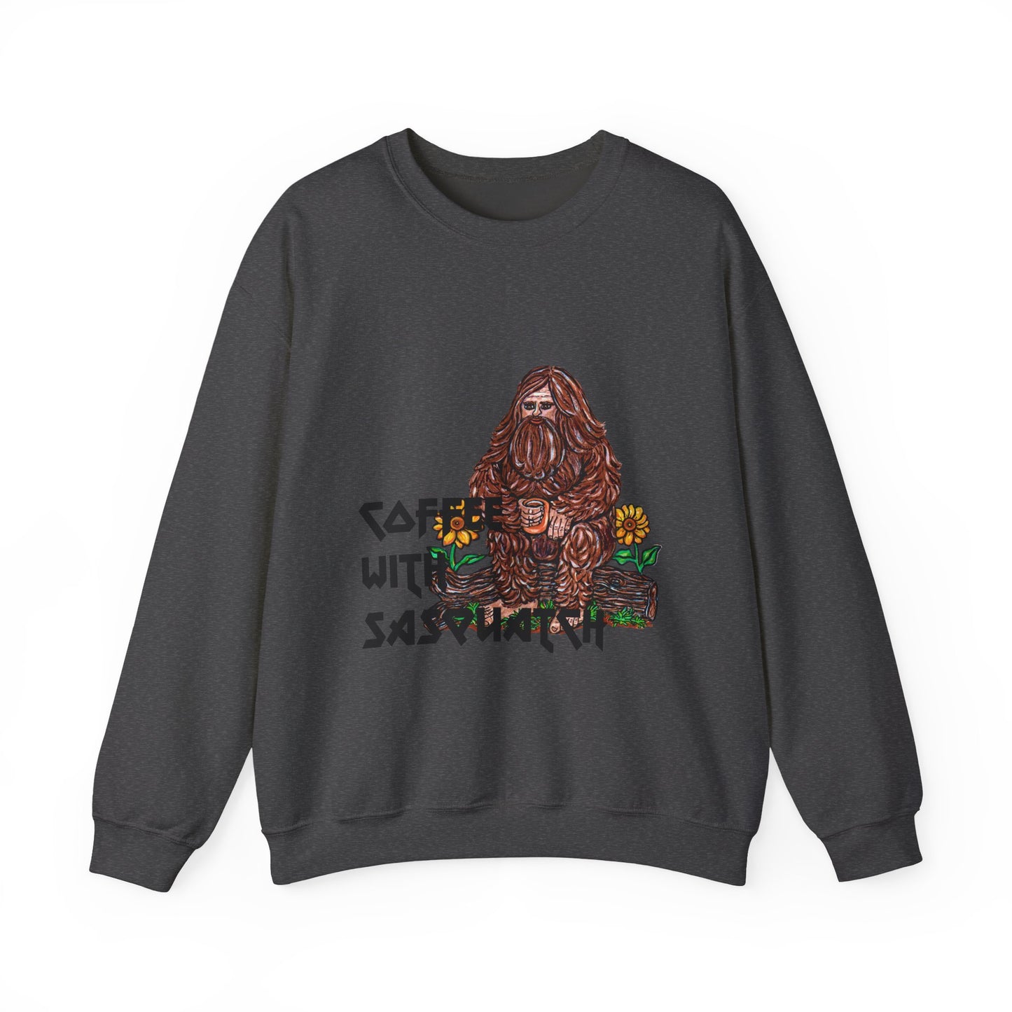 Coffee With Sasquatch Unisex Heavy Blend™ Crewneck Sweatshirt