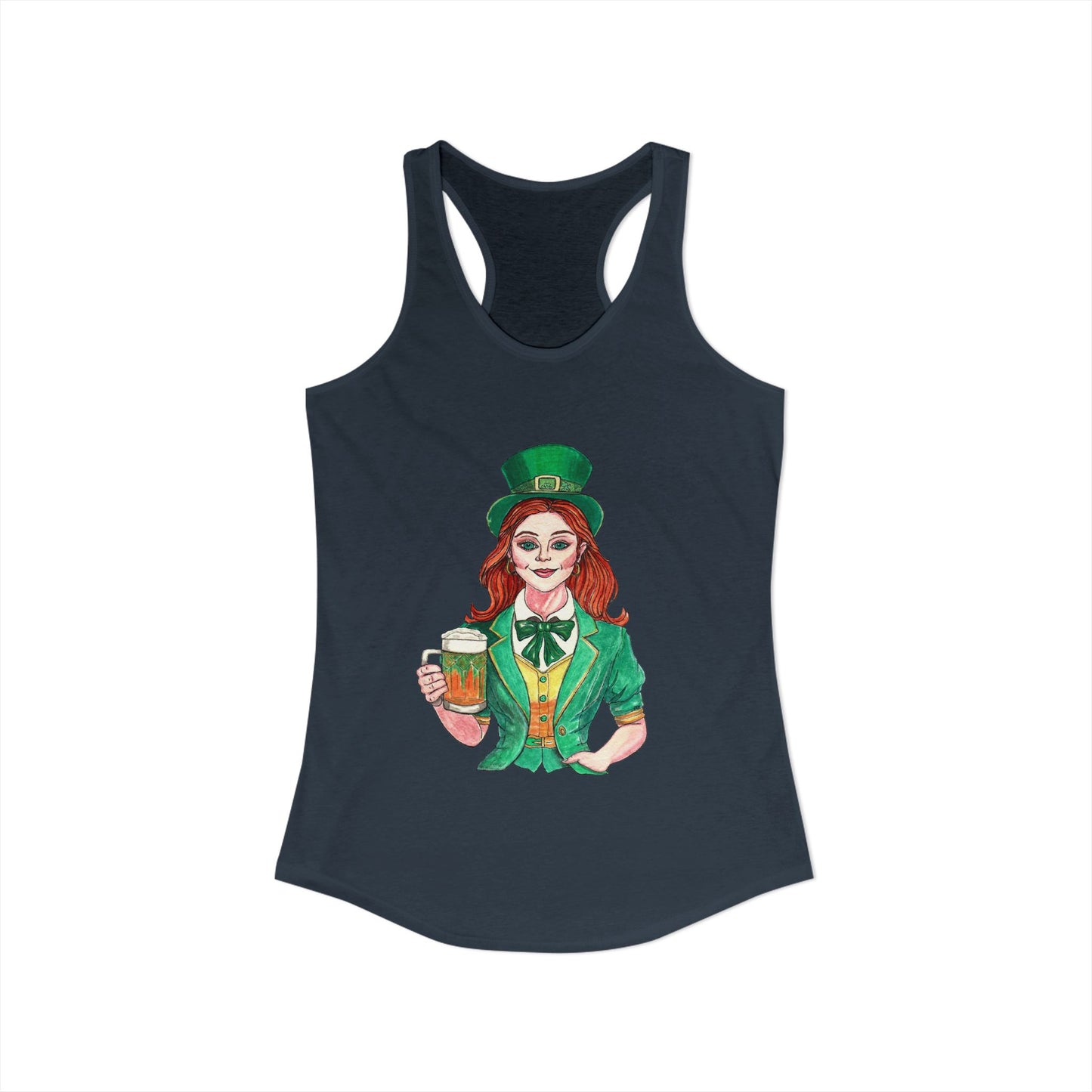 Paddys Day Cheers Women's Ideal Racerback Tank