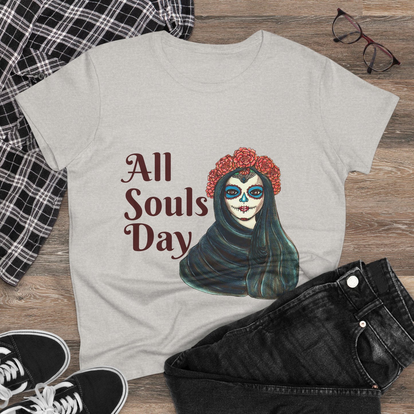 All Souls Day Women's Midweight Cotton Tee
