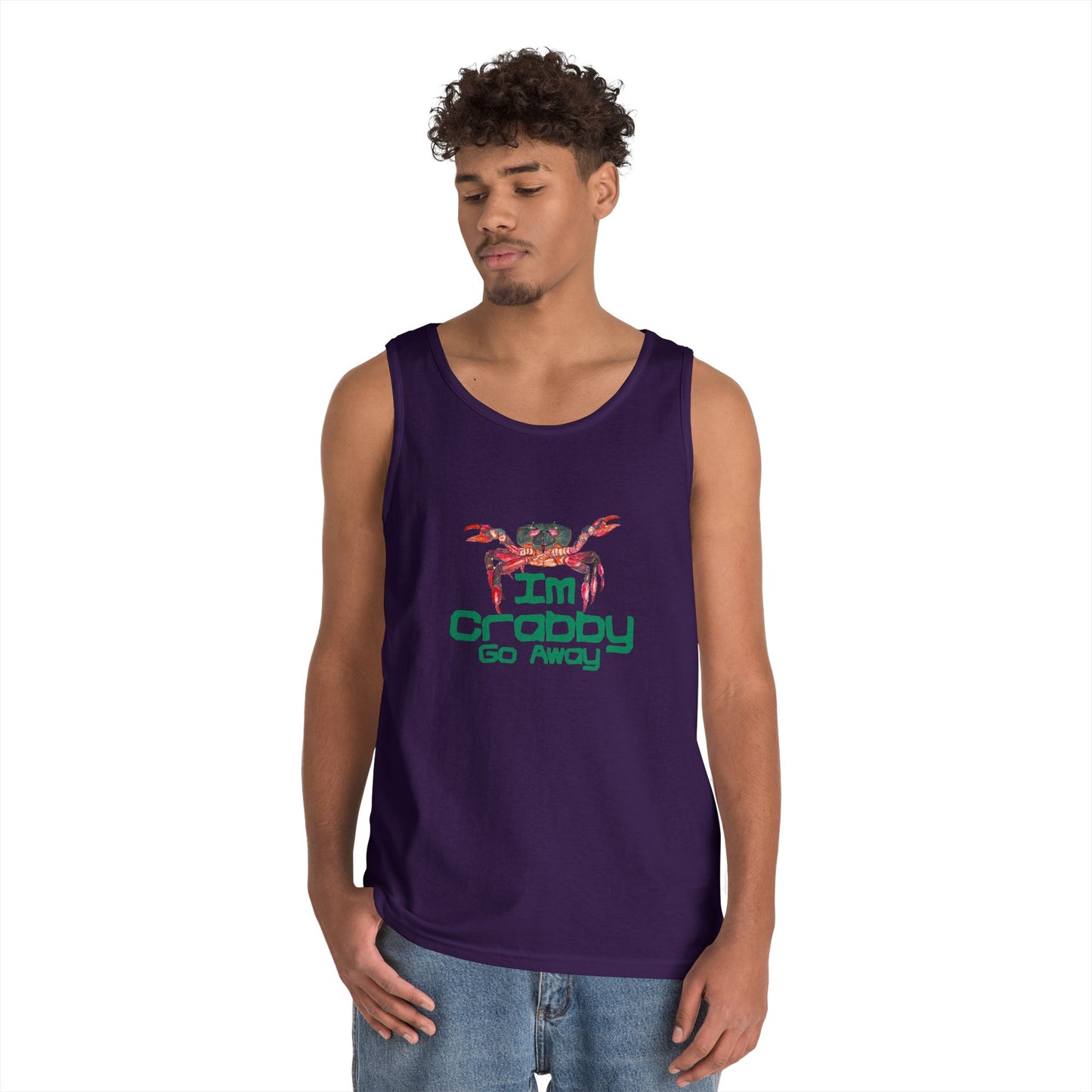 I'm Crabby Go Away Unisex Heavy Cotton Tank Top