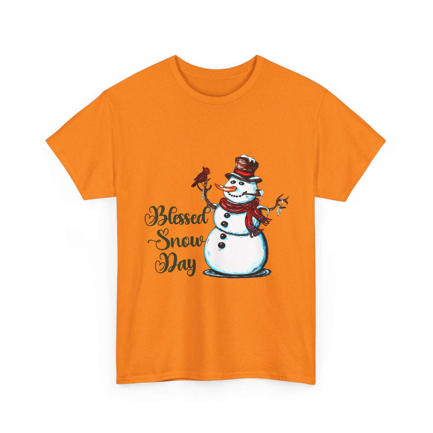 Blessed Snow Day Unisex Heavy Cotton Tee