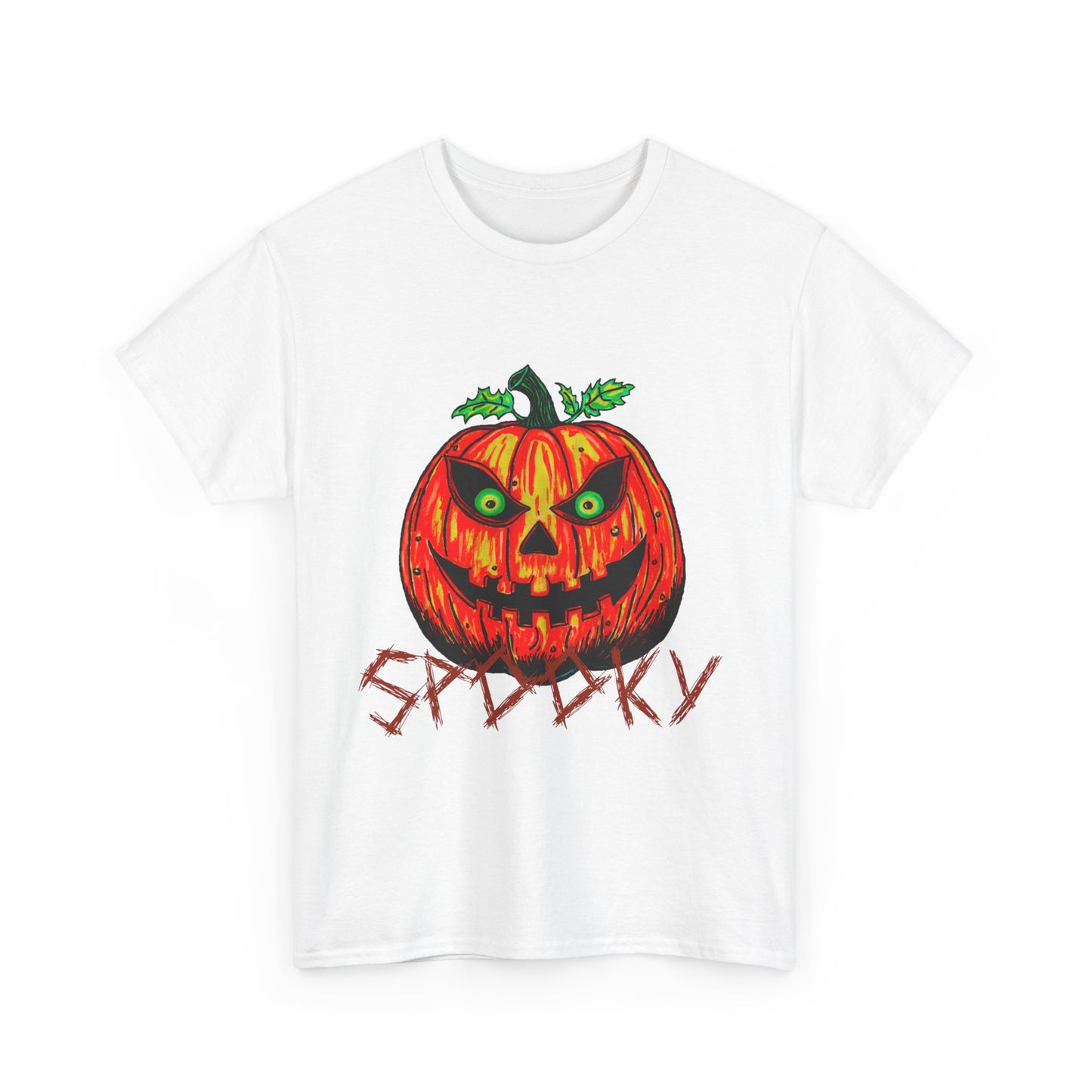Spooky Jack-o-Lantern Unisex Heavy Cotton Tee