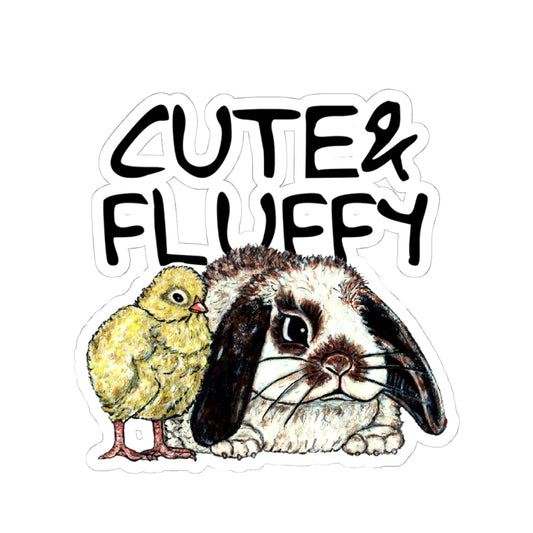 Cute and Fluffy Kiss-Cut Stickers