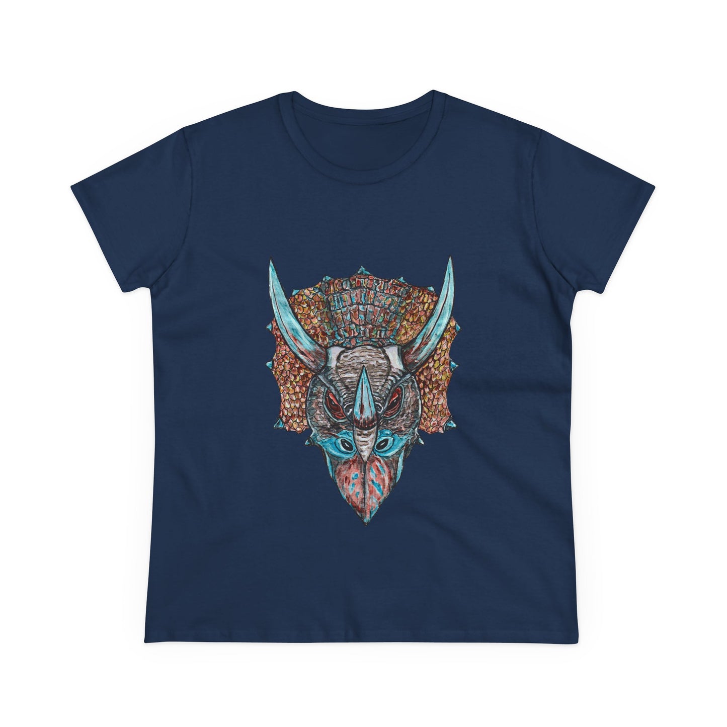 Triceratops Women's Midweight Cotton Tee
