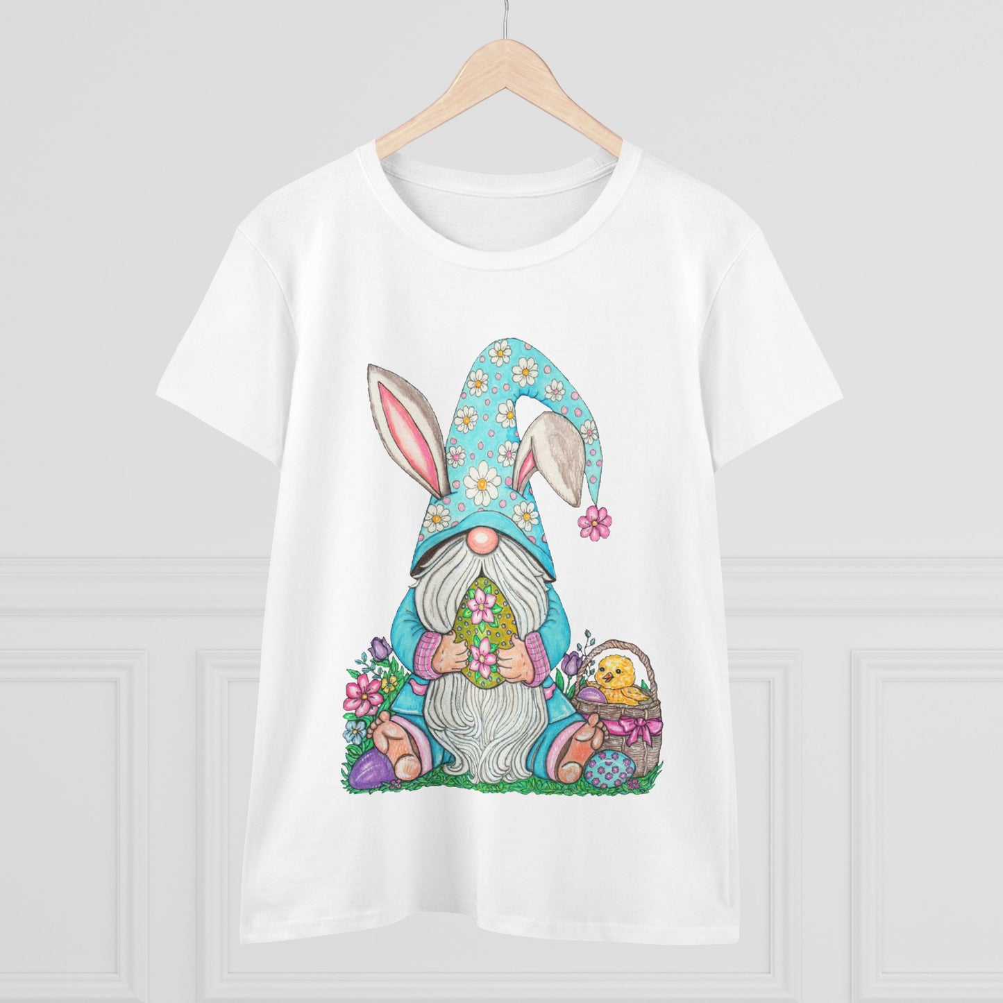 Easter Gnome Women's Midweight Cotton Tee