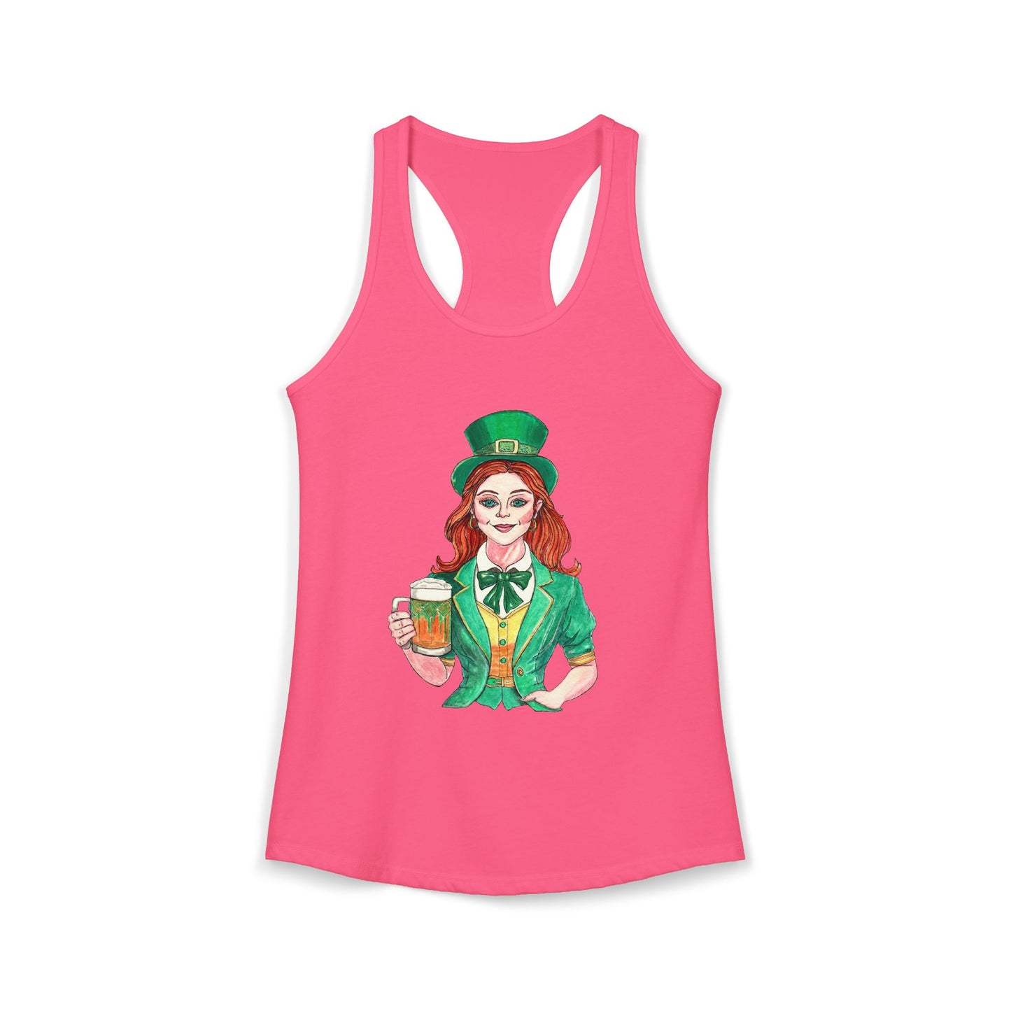 Paddys Day Cheers Women's Ideal Racerback Tank