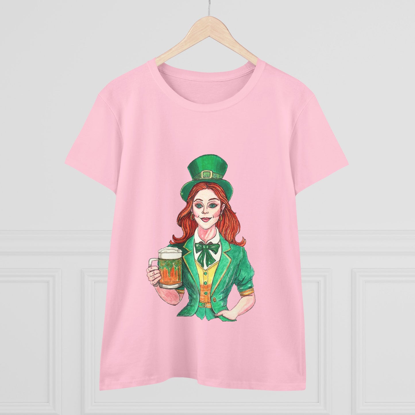 Paddy's Day Cheers Women's Midweight Cotton Tee