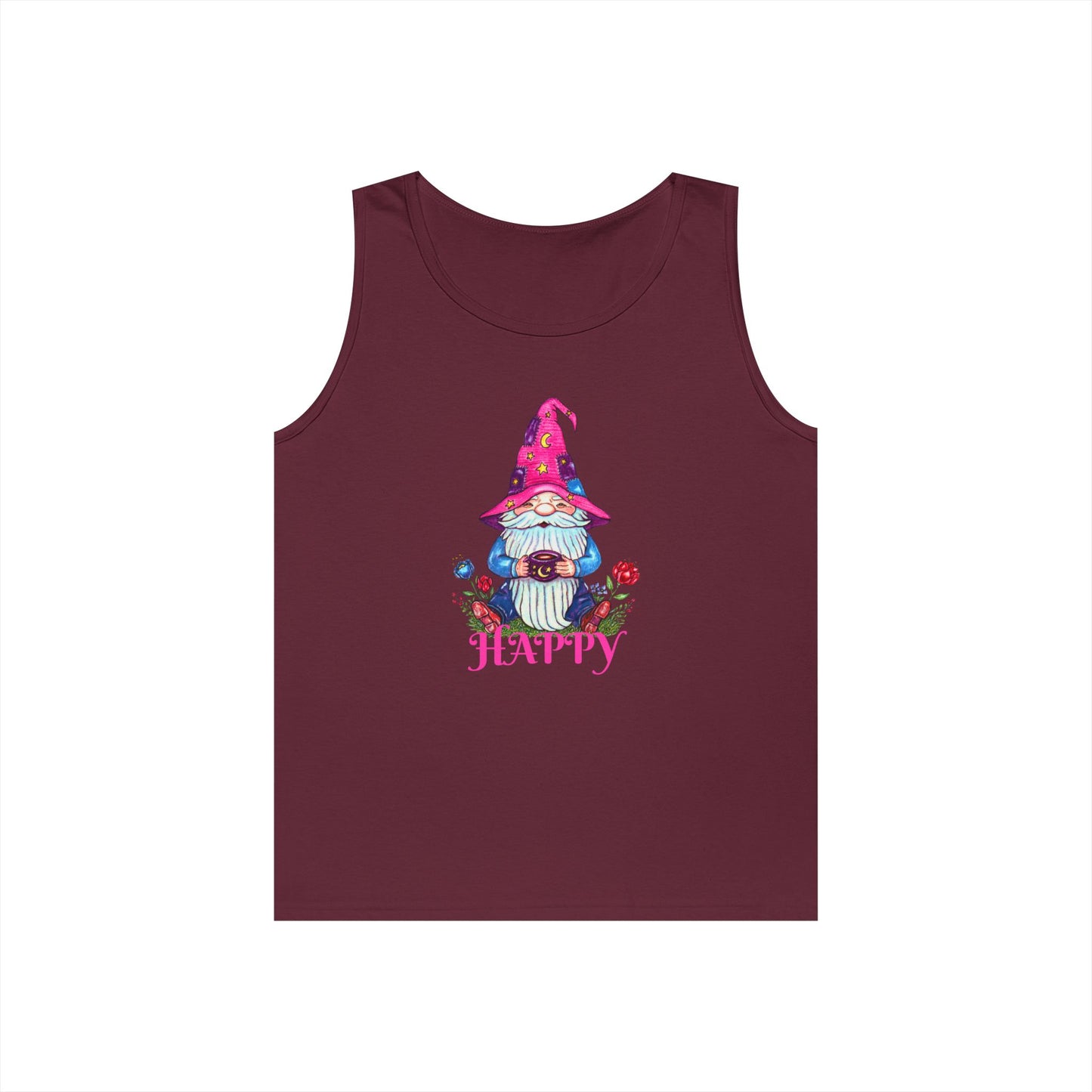 Happy Gnome Unisex Heavy Cotton Tank Top