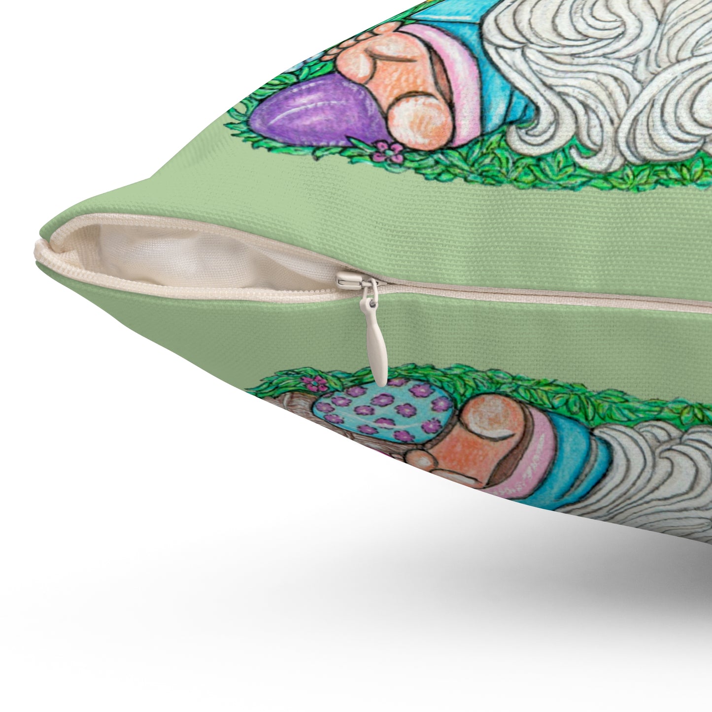 Easter Gnome Spun Polyester Square Pillow