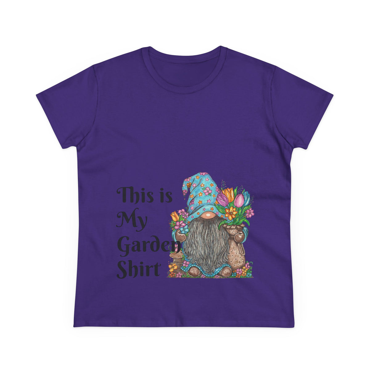 Gardening Gnome Women's Midweight Cotton Tee