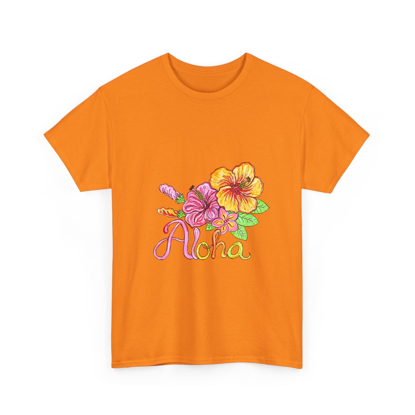 Aloha Flower Unisex Heavy Cotton Tee