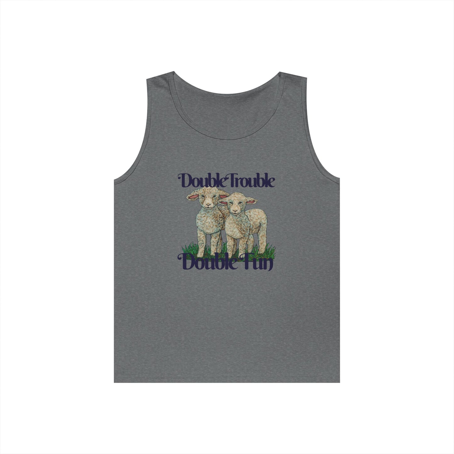 Double Trouble Double Fun Unisex Heavy Cotton Tank Top