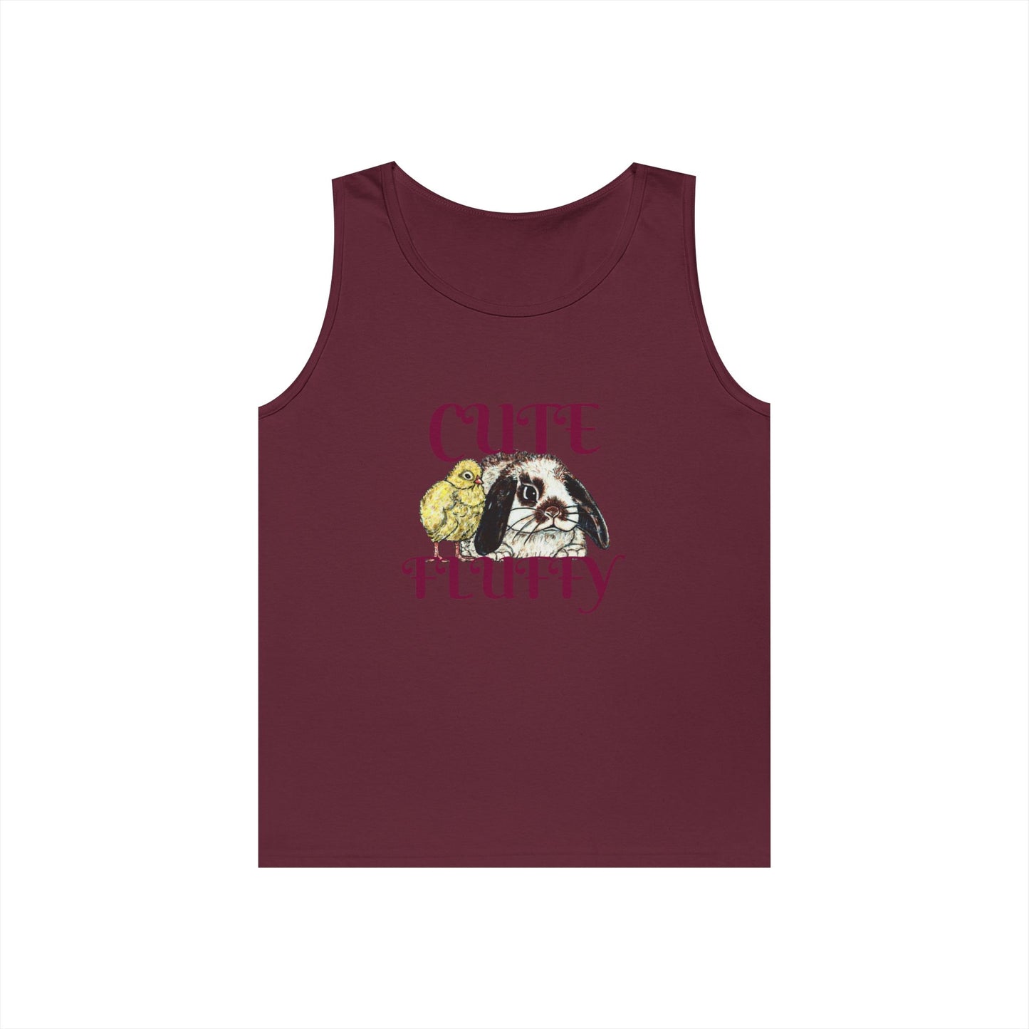 Cute and Fluffy Unisex Heavy Cotton Tank Top