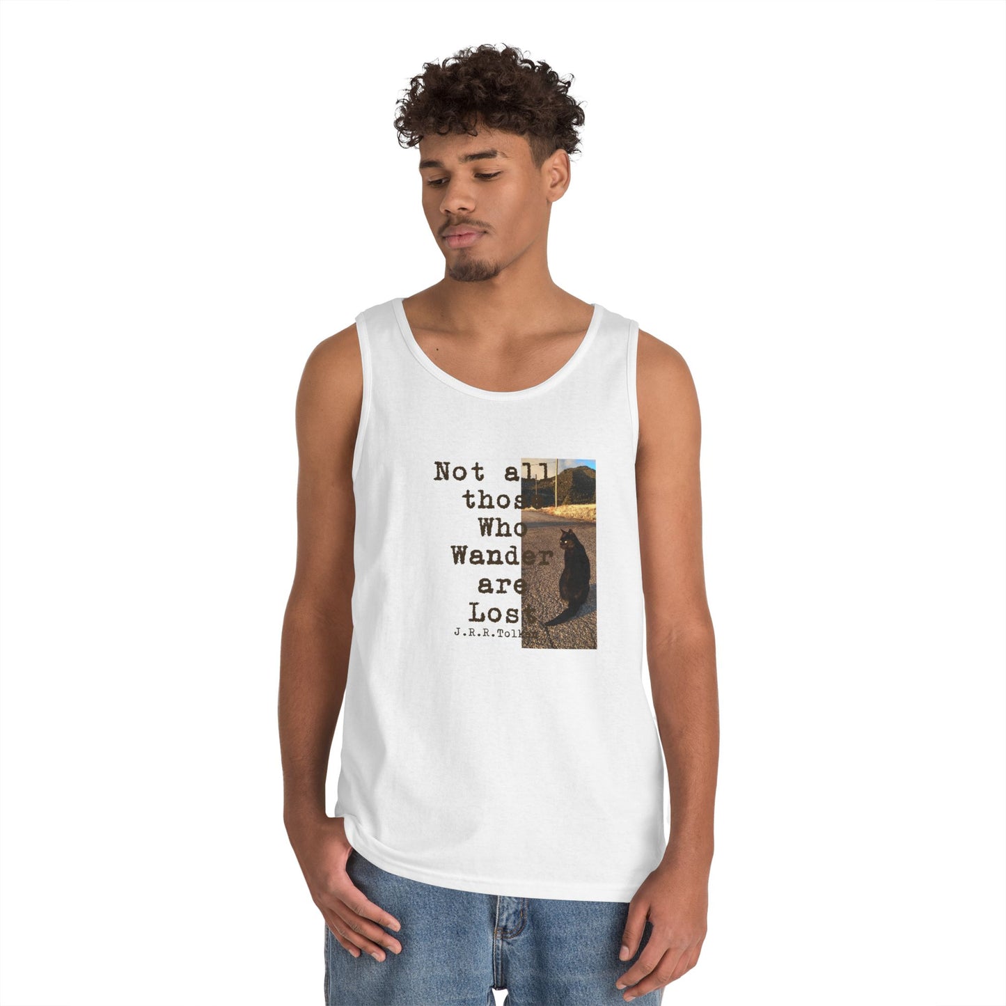 Wandering Kitty Unisex Heavy Cotton Tank Top