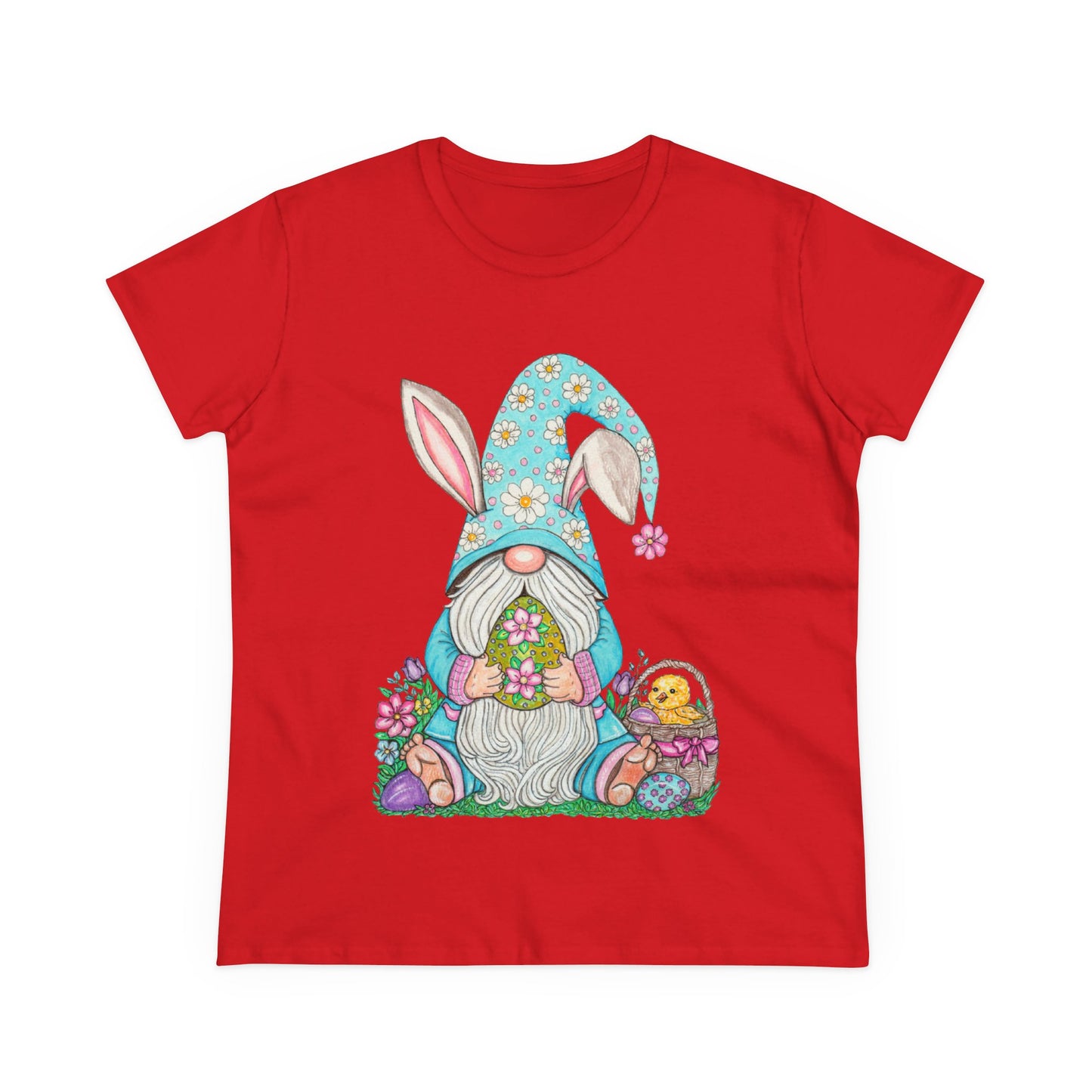 Easter Gnome Women's Midweight Cotton Tee