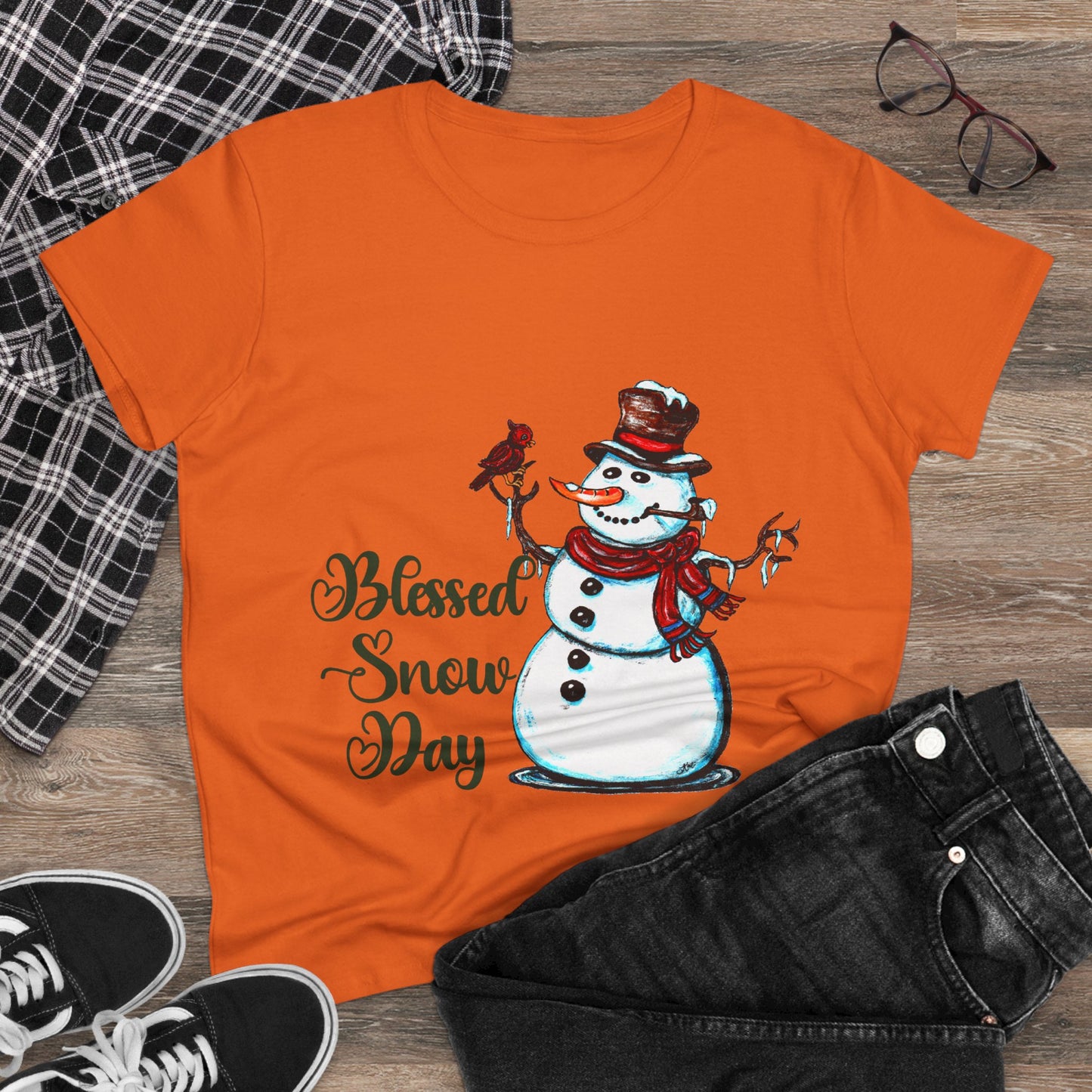 Blessed Snow Day Women's Midweight Cotton Tee
