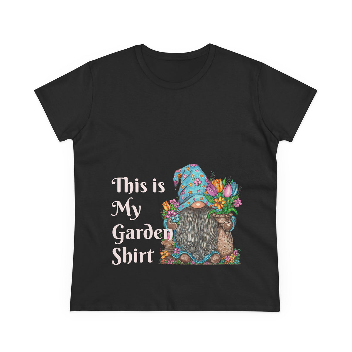 Gardening Gnome Women's Midweight Cotton Tee