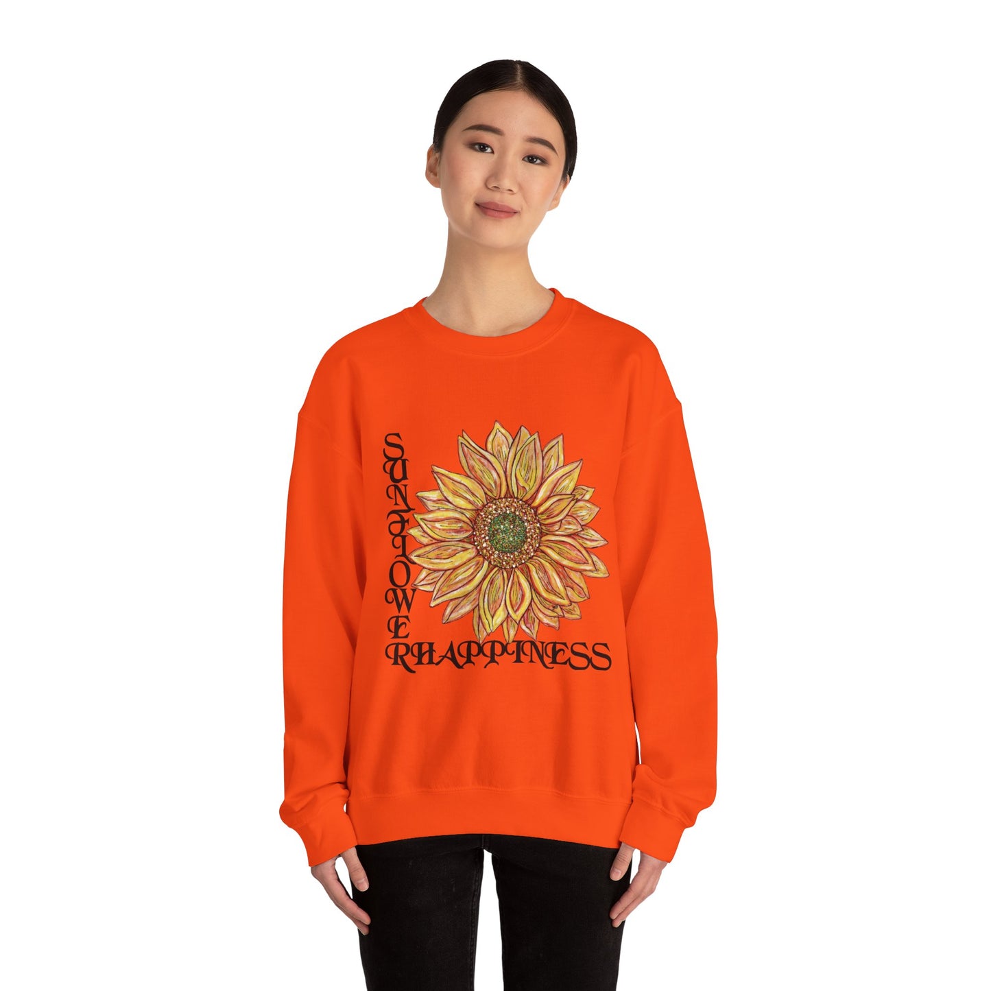 Sunflower and Happiness Unisex Heavy Blend™ Crewneck Sweatshirt