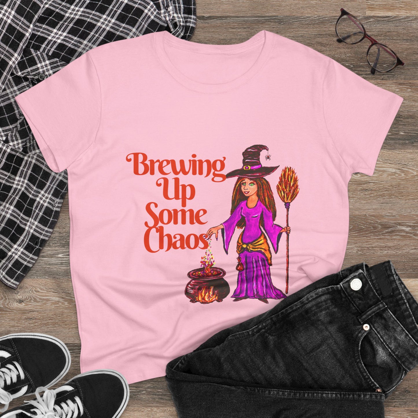 Brewing Up Some Chaos Women's Midweight Cotton Tee