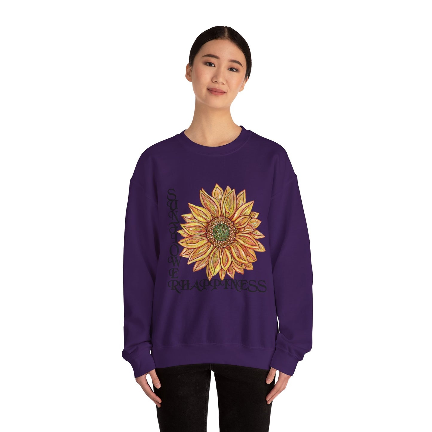 Sunflower and Happiness Unisex Heavy Blend™ Crewneck Sweatshirt