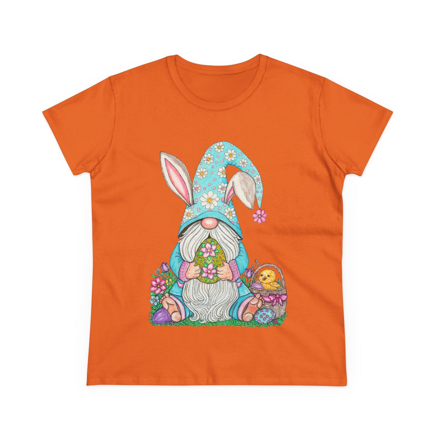 Easter Gnome Women's Midweight Cotton Tee