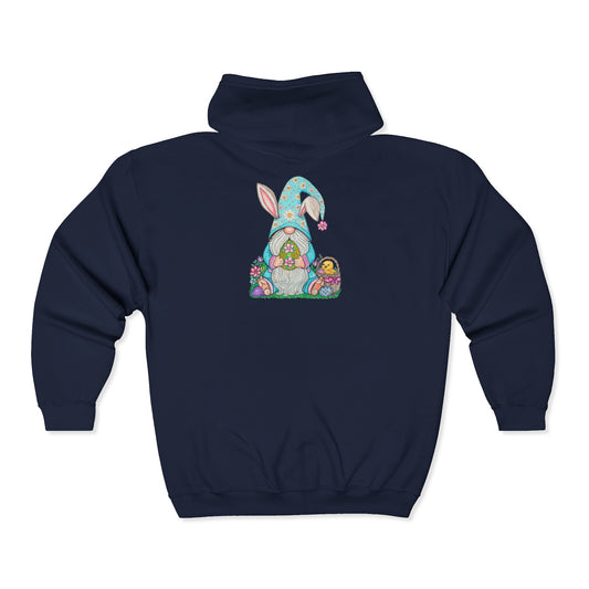 Easter Gnome Unisex Heavy Blend™ Full Zip Hooded Sweatshirt