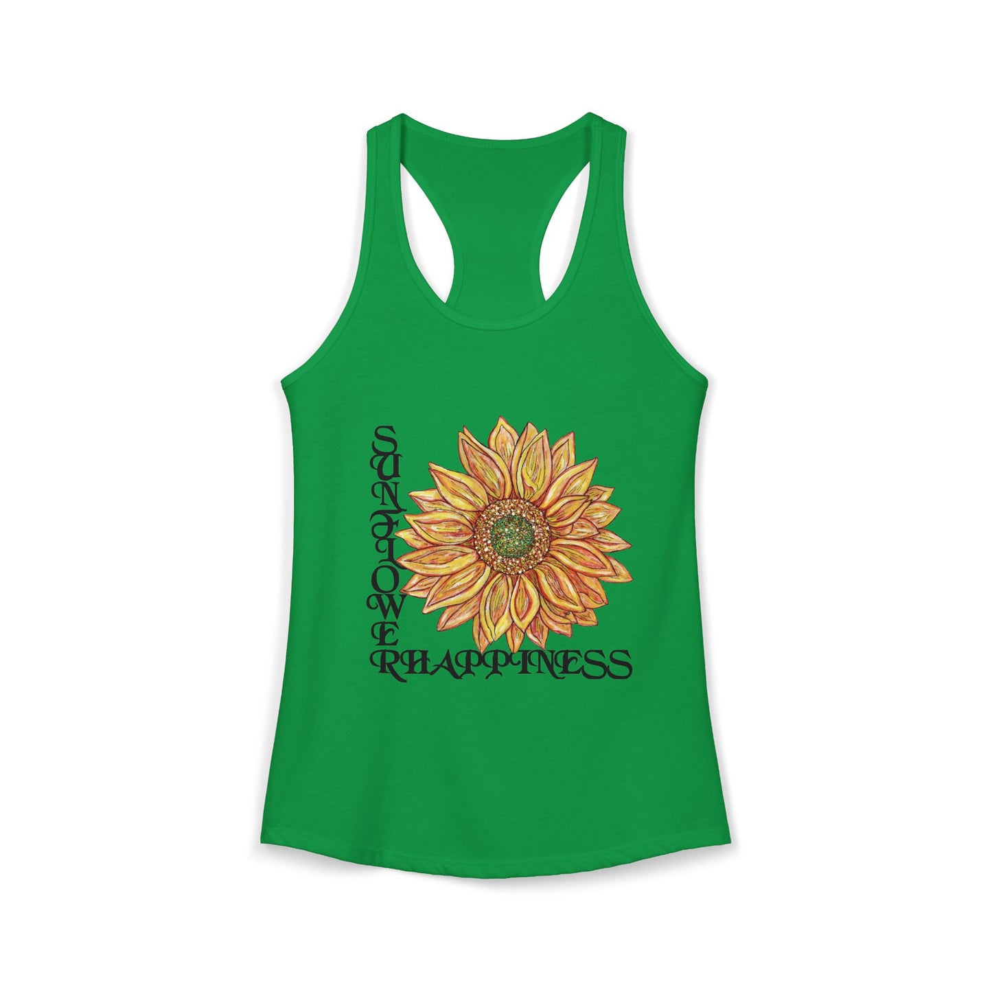 Sunflower and Happiness Women's Ideal Racerback Tank