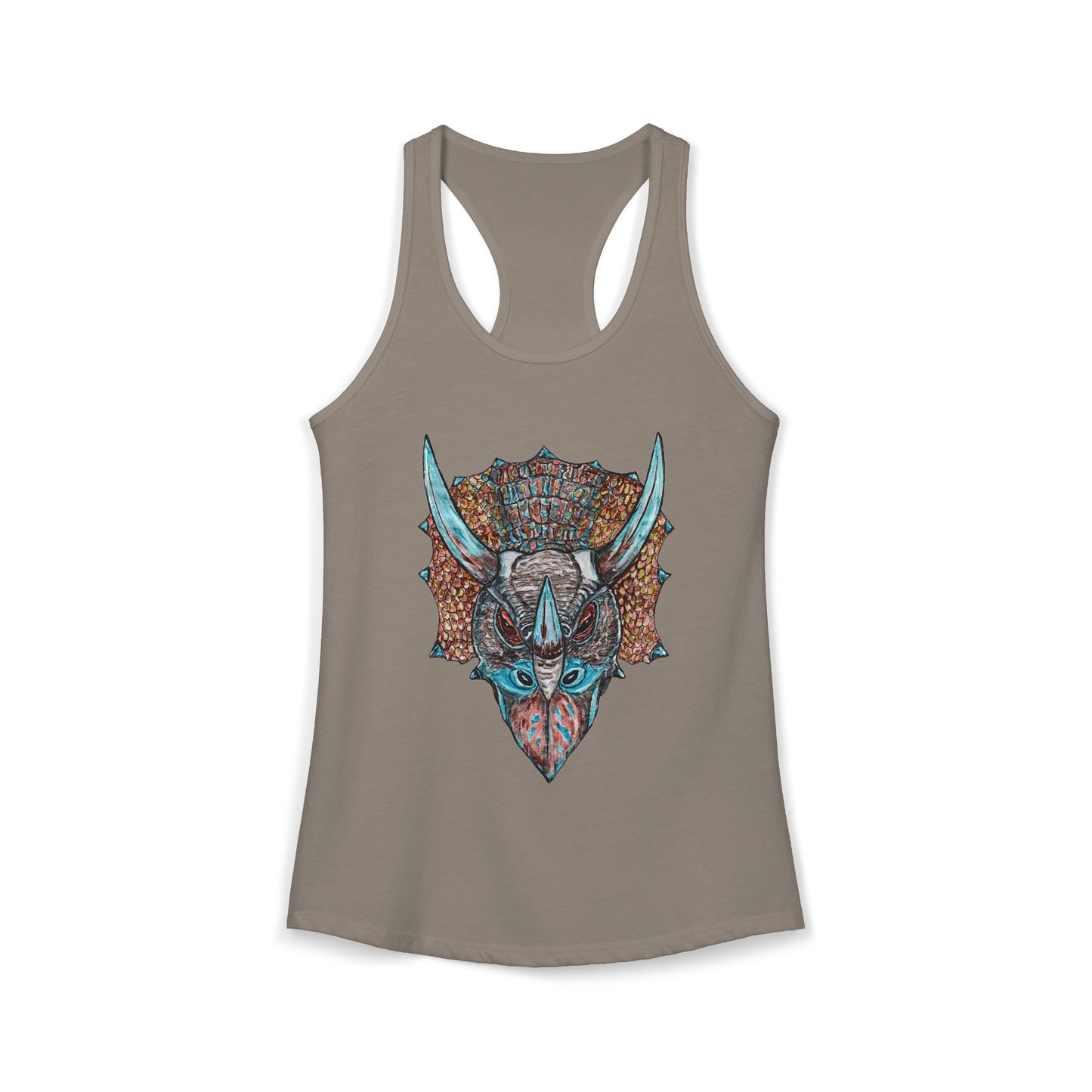 Triceratops Women's Ideal Racerback Tank